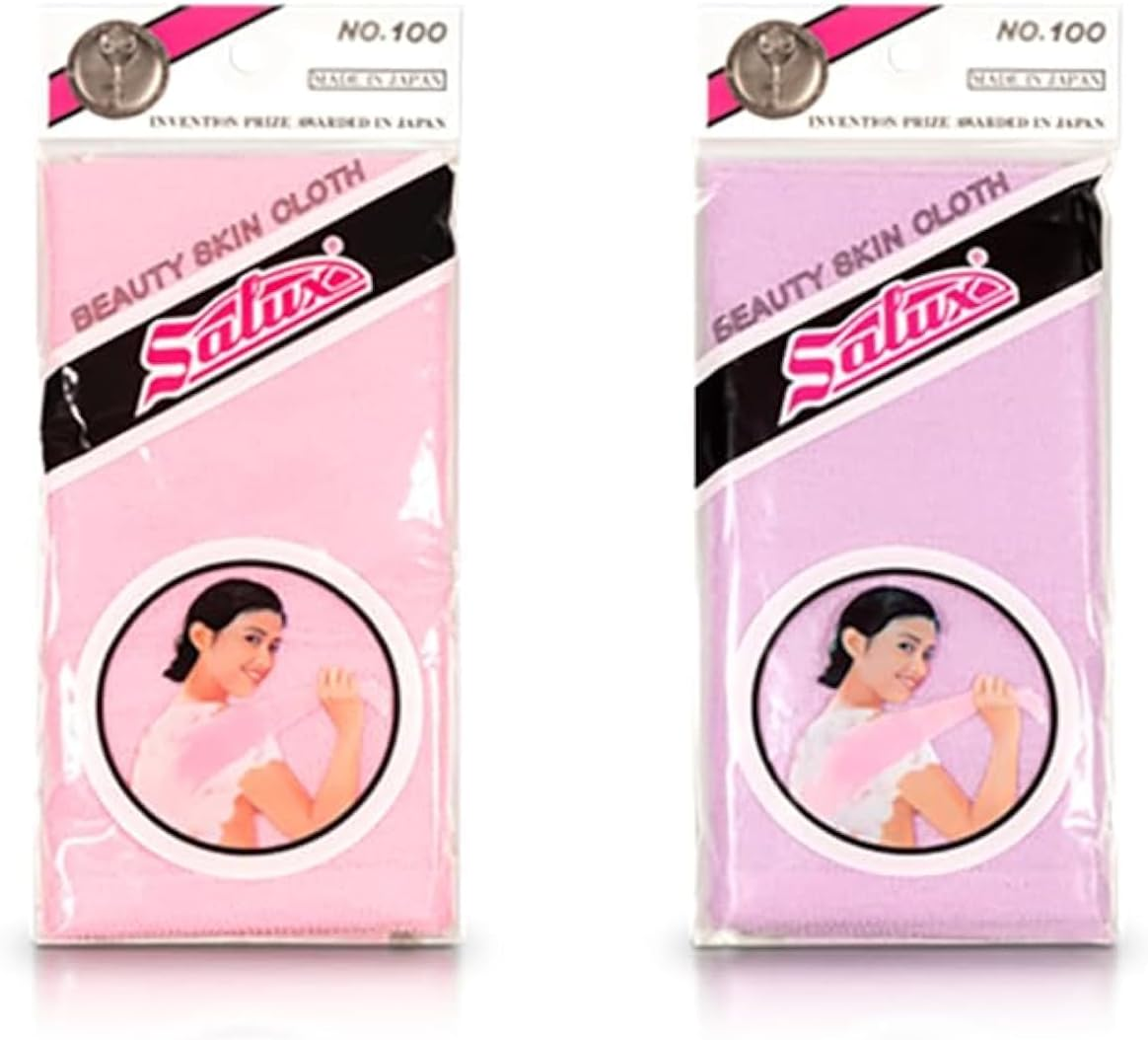 Salux Bath Towel Pink Purple 2 Count Pack image number 2