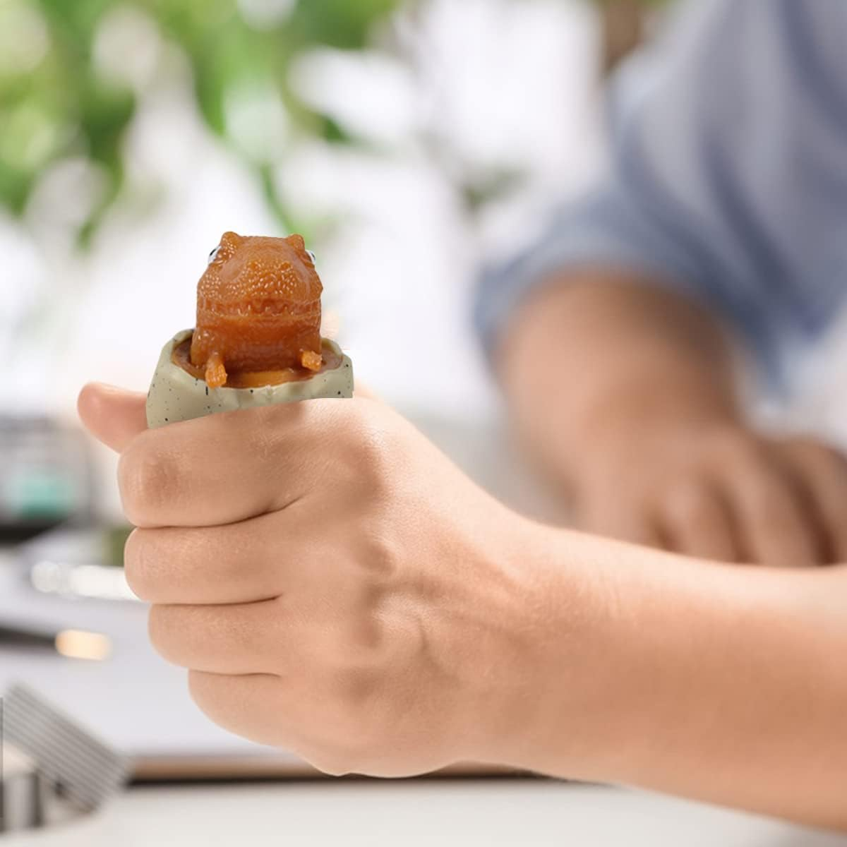 Squeeze Toys 3 Pcs Fidget Dinosaur Eggs Squeeze Dinosaur Toys Sensory Squishy Toys for Boys Girls Funny Party Favors Stress Relief Home and Office Use Ball for Adult Autism ADHD image number 3