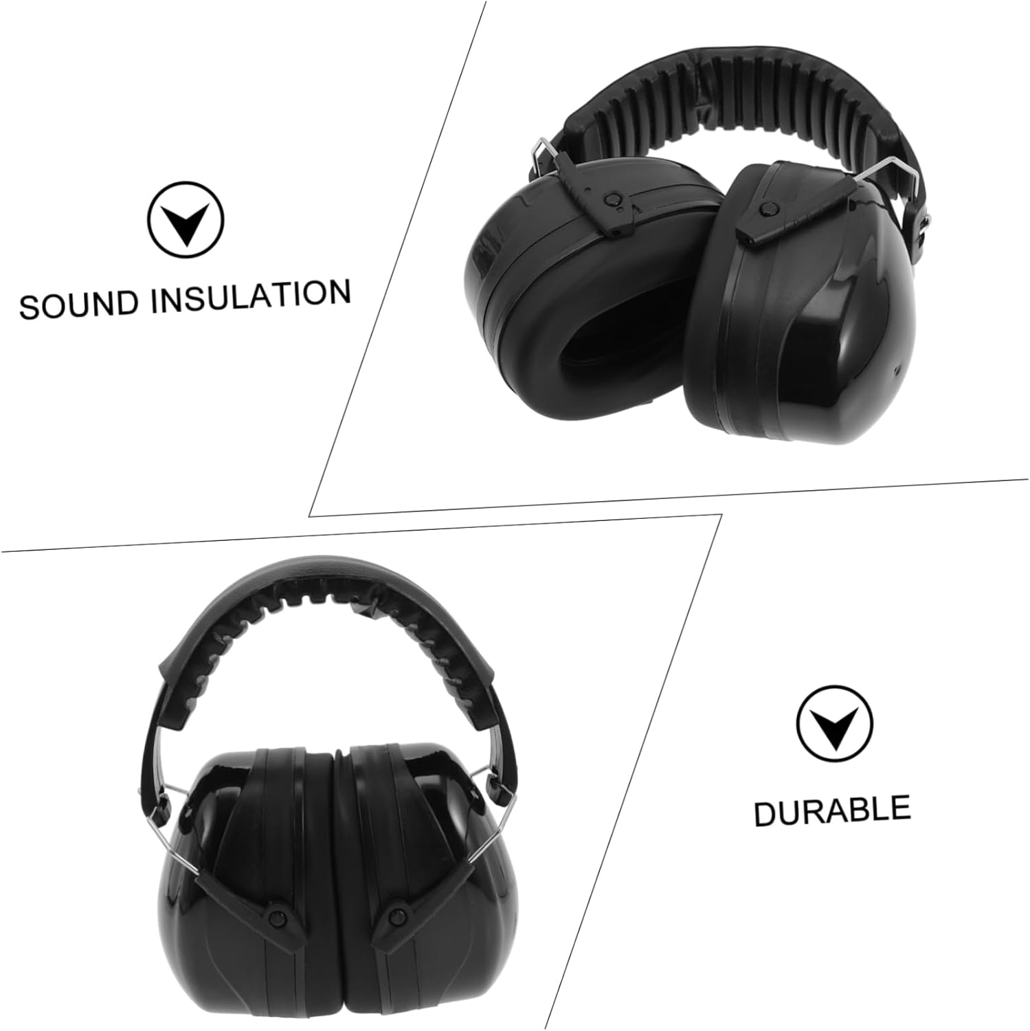 SHINEOFI Black Over-Ear Drummer Headset Noise Insulation Earmuff Protective Soundproof Ear Cover for Jazz Drum Performance image number 3