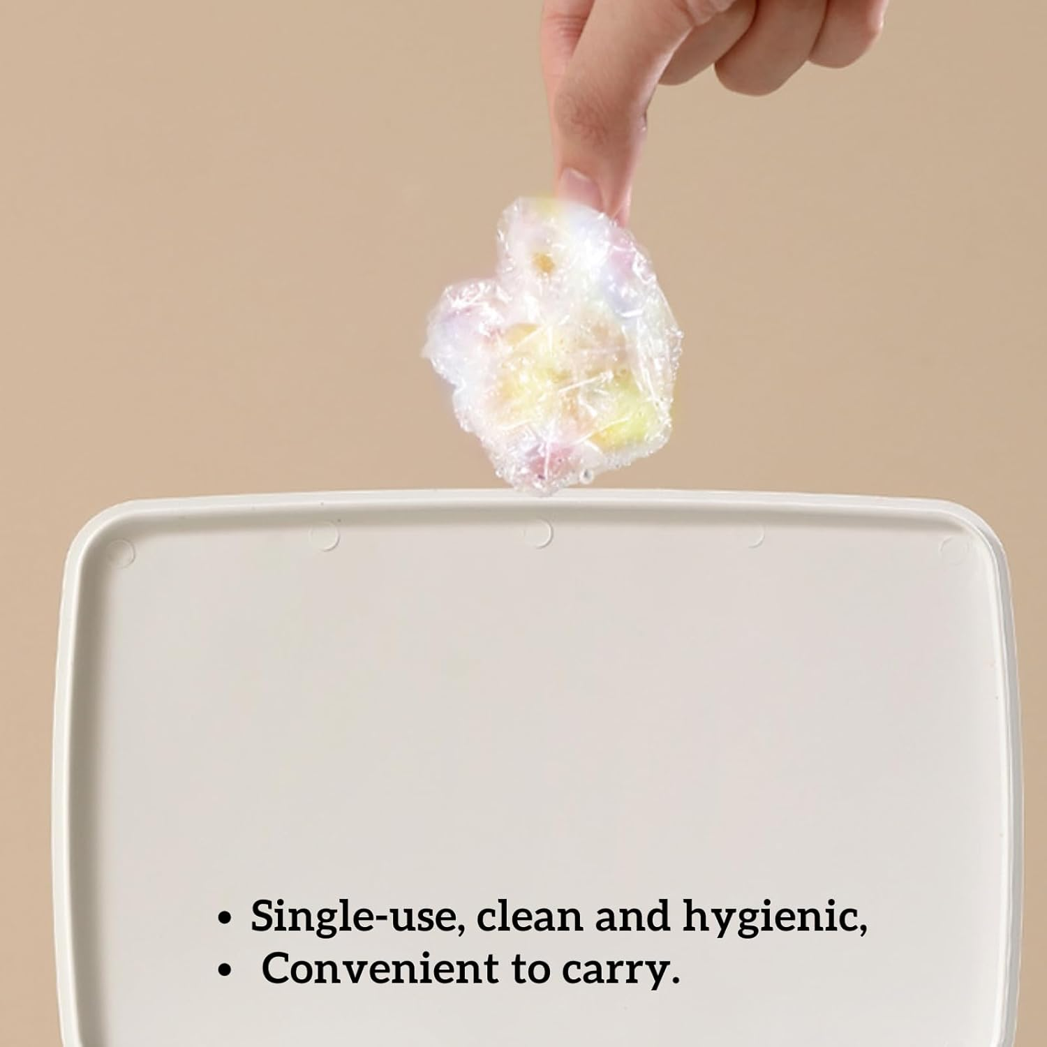 100 Pcs Transparent Disposable Ear Covers for Shower, Waterproof Ear Shower Cap Elastic Ear Protector Caps for Hair Dye, Shower, Bathing Disposable Ear Covers for Shower, Hair Dye, Bathing (Transparent) - Transparent image number 4