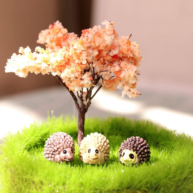 X Hot Popcorn 30 Pcs Mini Hedgehog Figurines, Miniature Moss Landscape DIY Garden Decor image number 3