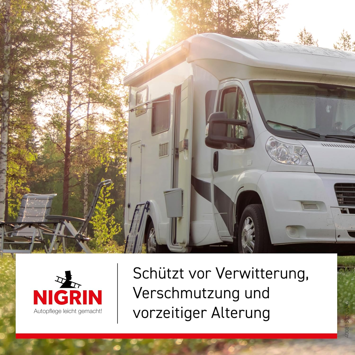 NIGRIN CARAVAN Tent Roof Cleaner for Awnings and Textile Awnings, Cleans Gently and Thoroughly, Removes Stubborn Stains, Reduces New Soiling, Refreshes Colour, 0.75 L image number 1