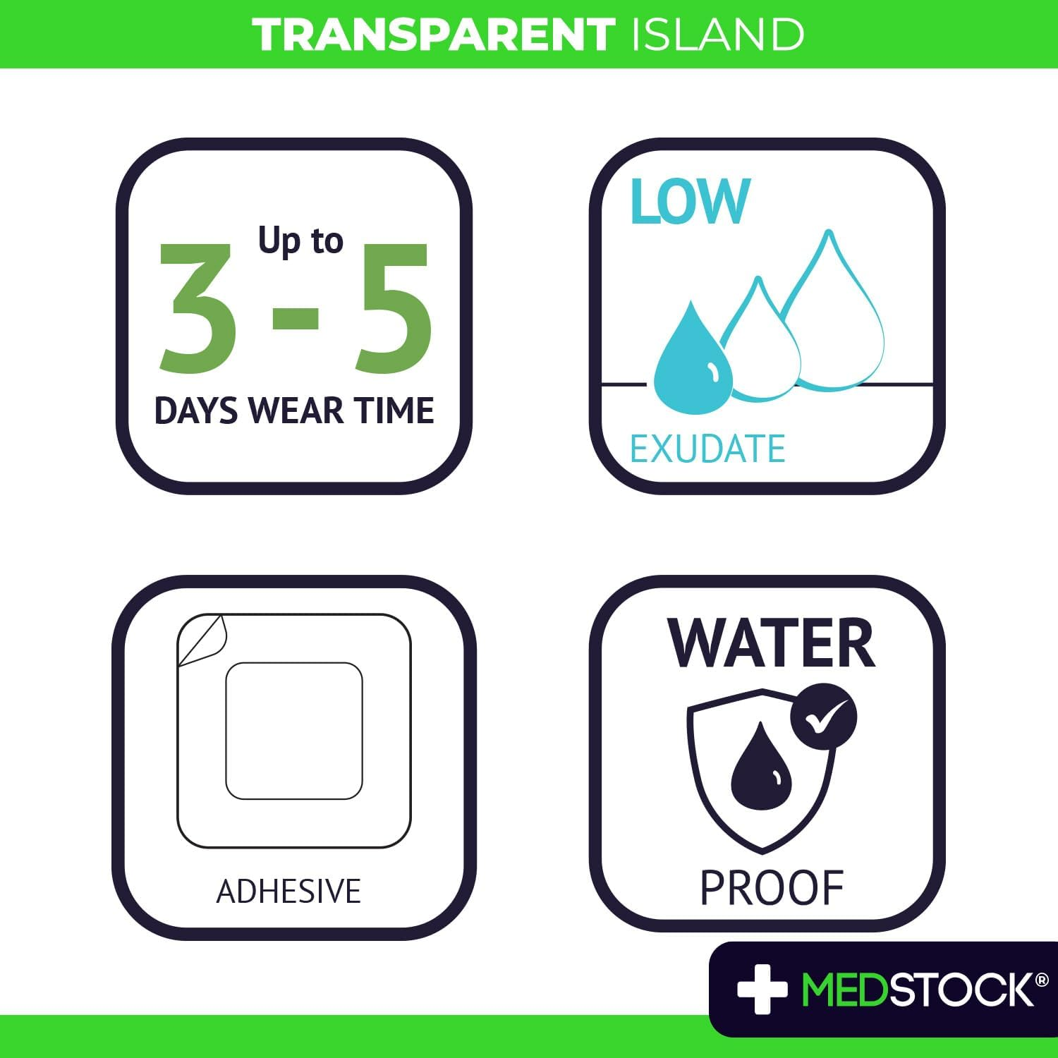 MEDSTOCK Transparent Island Multipack - 4Cm X 5Cm - 5Pcs image number 1