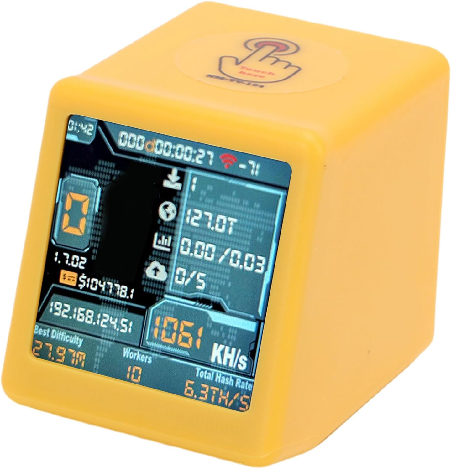 Dpofirs Miner Hashrate 1050-1060 Kh/S 1.54 Inch Smart Lottery Miner Mining Machine, One Click Web Updates image number 6