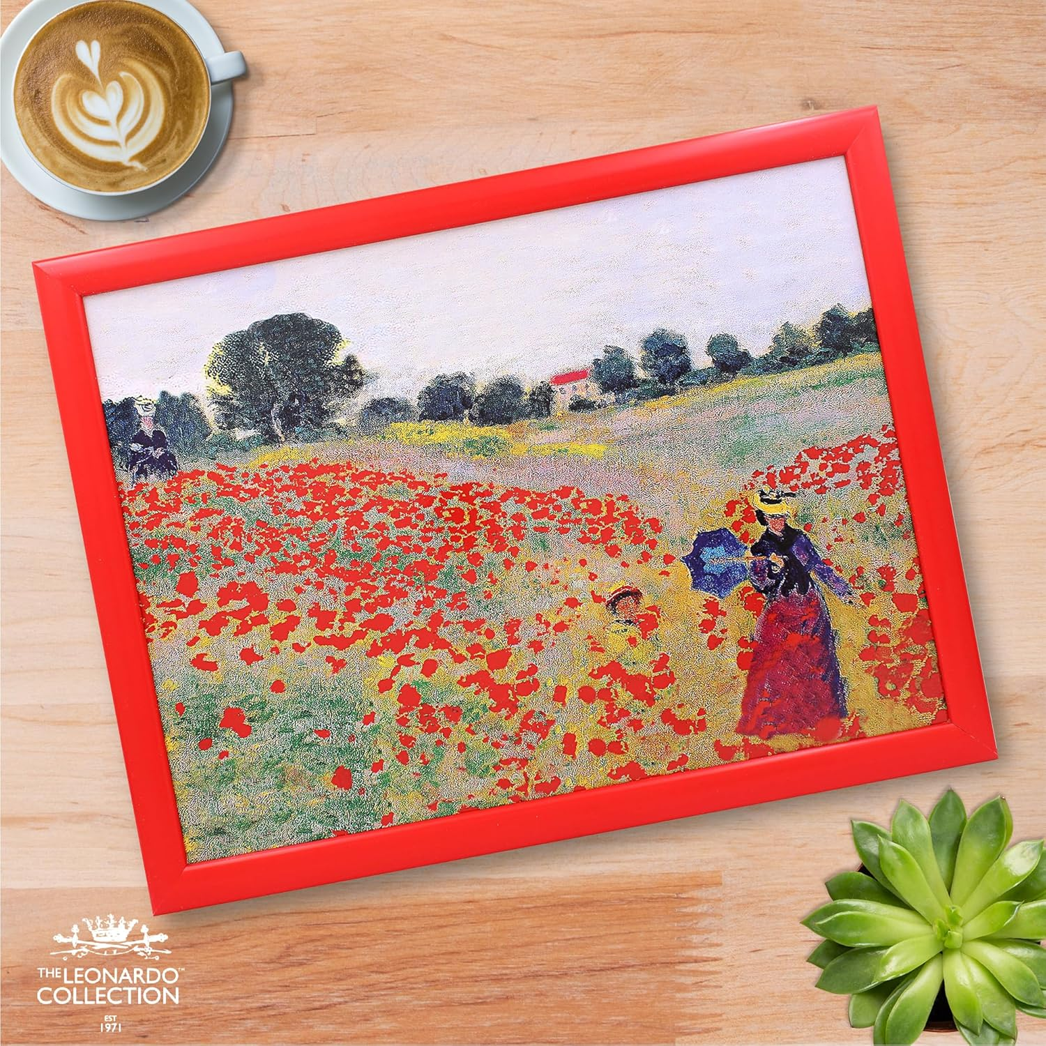 Claude Monet 'The Poppy Field near Argenteuil' Laptray for Laptops, Crafting, Sewing and Home Decor image number 3