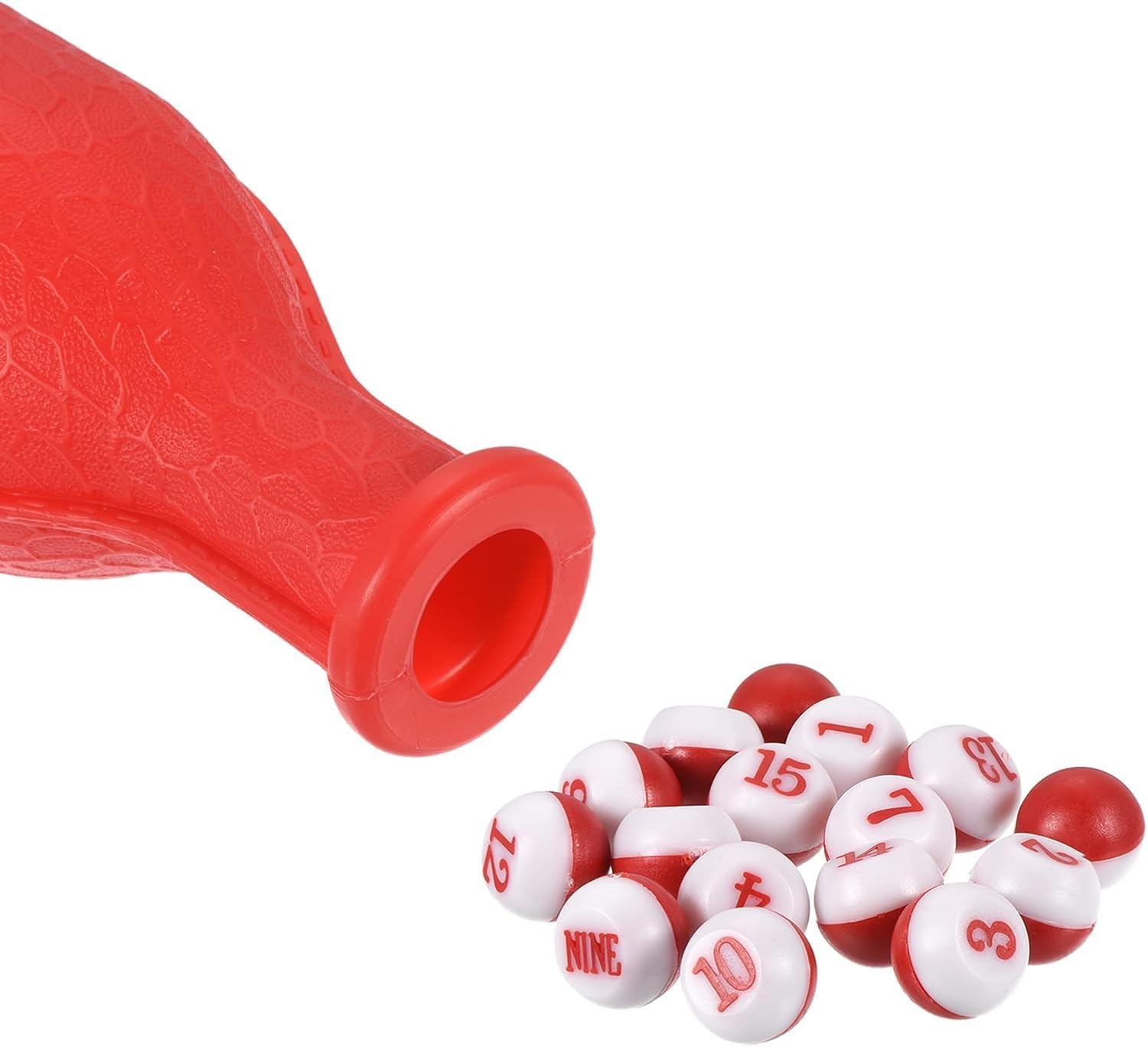 Billiards Digital Dice and Billiard Dice Bottle Kit,Billiard Game Kelly Pool Shaker Bottle with Standard 16 Numbered (Red) image number 3