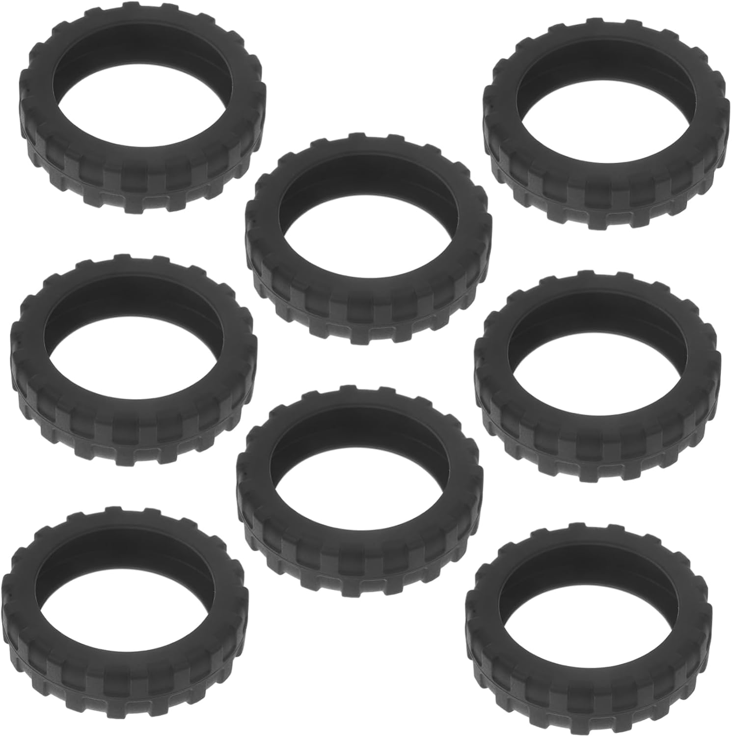 TOPPERFUN 8Pcs Silicone Luggage Wheel Covers 55X55X15Mm Anti-Shock Noise-Reducing Chair Wheels Covers Suitcase Feet Protectors for Office Chairs and Travel Suitcases image number 2