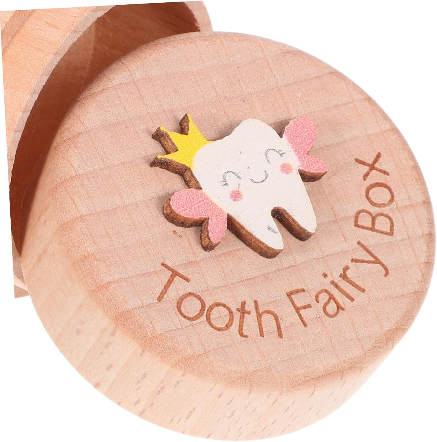 Wooden Boy Girl'S Teeth Box Cute Keepsake Organizer for Boys and Girls Tooth Storage for Shower