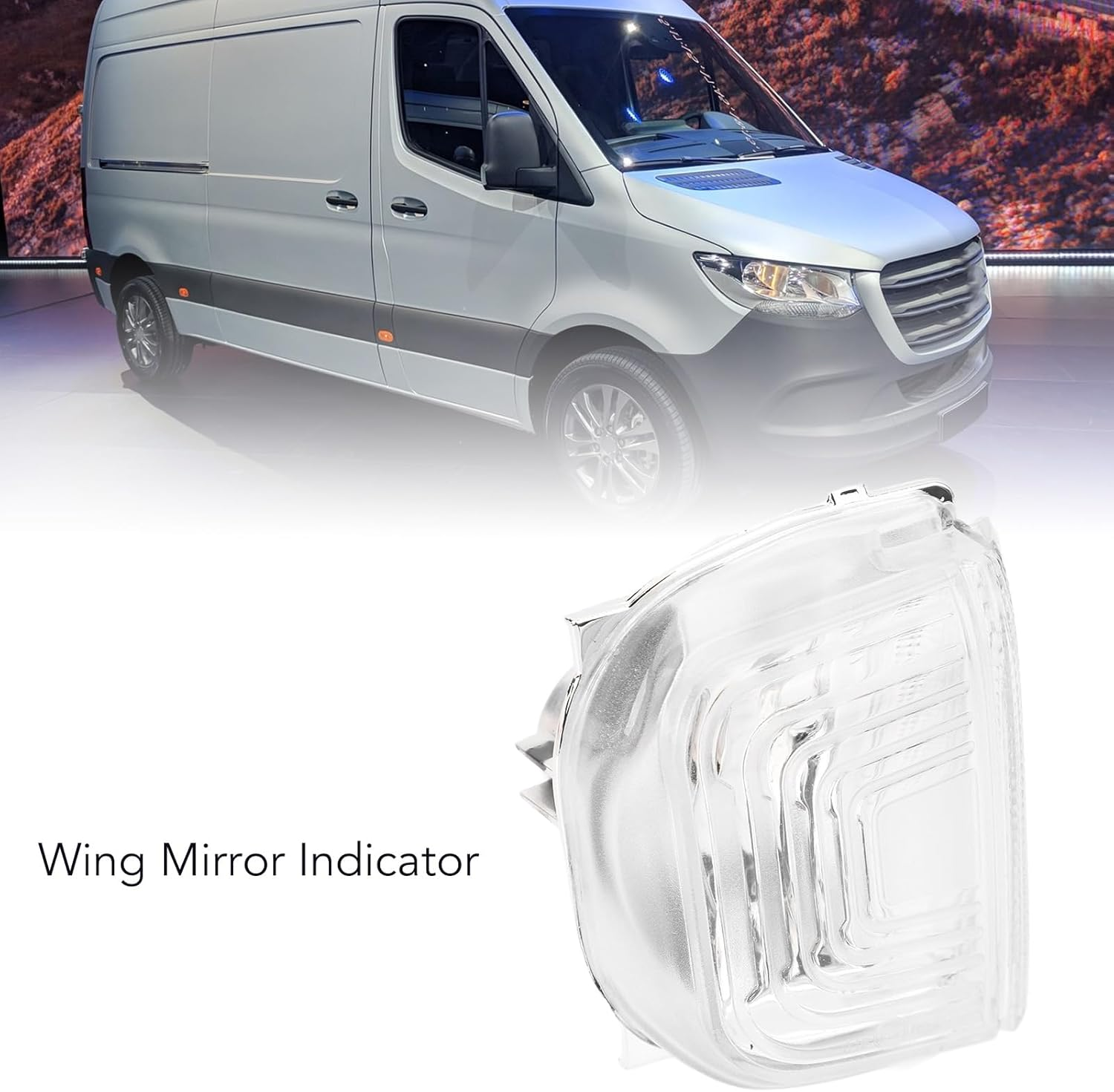 Wing Mirror Indicator Side Rearview Mirror Turn Light Replacement for Sprinter 2018 to 2023 Right Enhanced Visibility Construction Improved Aesthetics Easy Installation image number 4