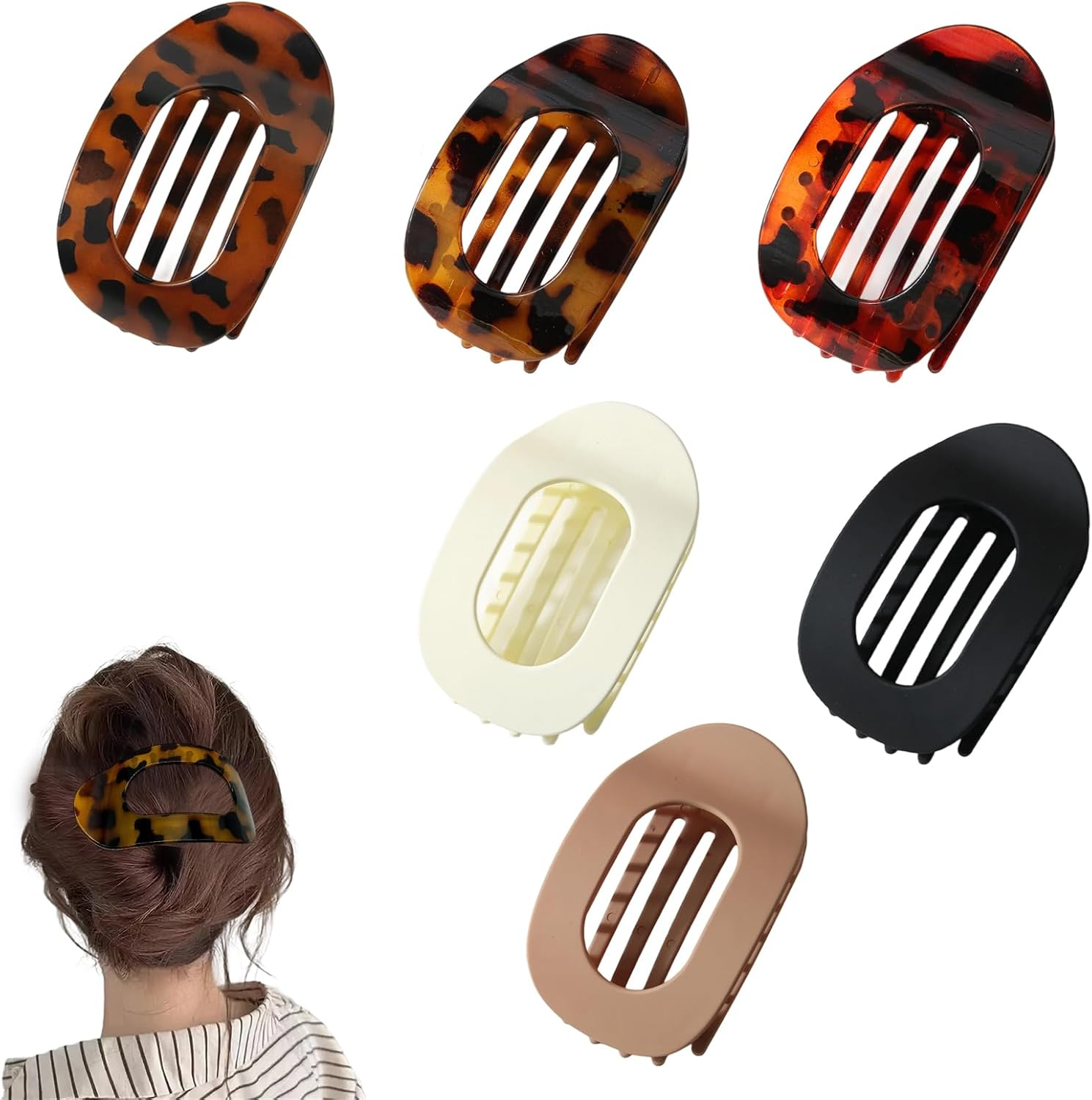 Pack of 6 Flat Hair Clips, Flat Hair Clips, Flat Hair Clips for Women, Girls Hair image number 3