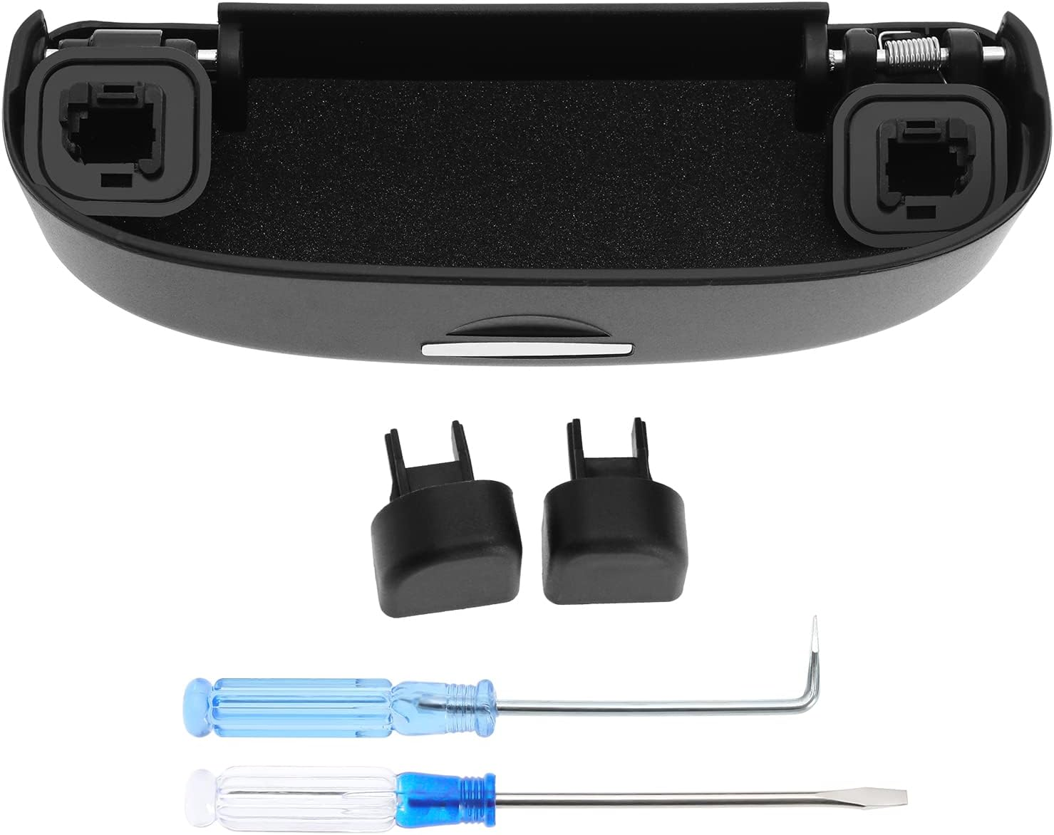 Emsea Sunglasses Case with Installation Tools Compatible with Toyota CHR, Corolla, RAV4, Yaris, Camry Car Sunglasses Storage Box Organizer Interior Accessories Black image number 2