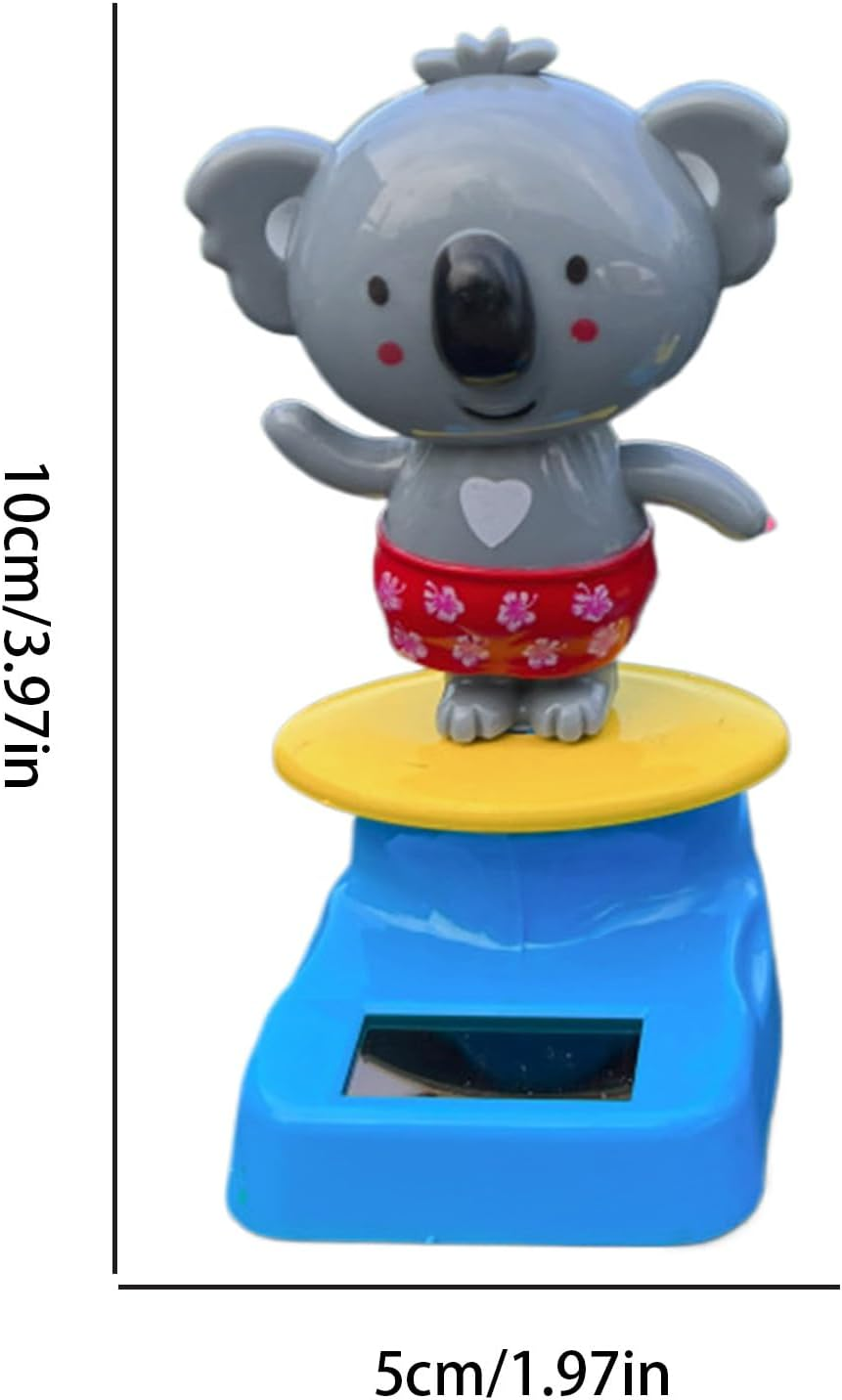 Solar Dancing Figure - Shaking Car Ornament - Solar Powered Dancing Figures Decoration,Koala Shape S Haking Head Decor, Automotive Interior Decoration for Sedan Vehicle Truck image number 5