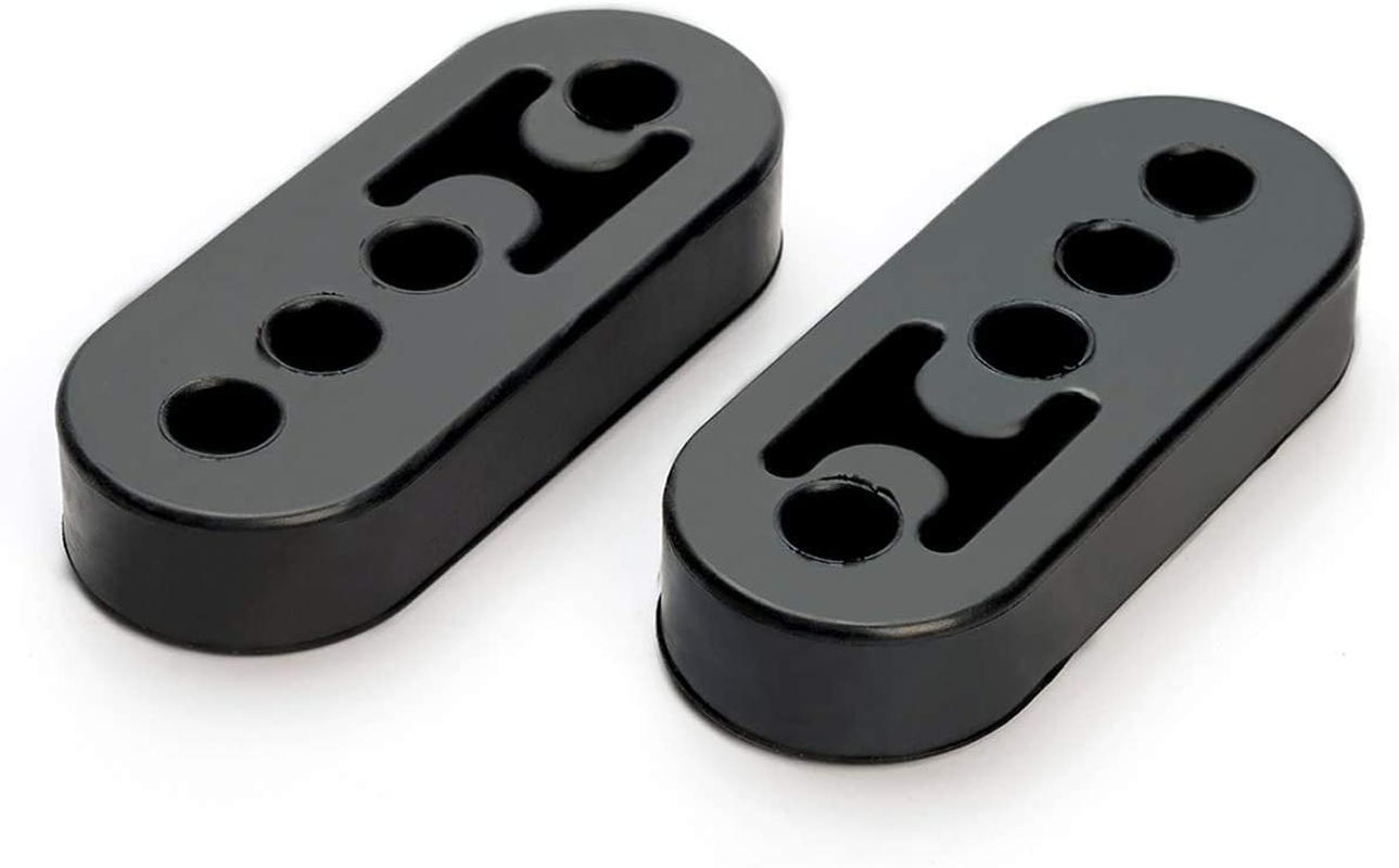 Norsmic Exhaust Rubber Hanger 2-Pack, 3 Holes Diameter 12Mm (0.47Inch), High Density Rubber Isolator Insulator Bushing Bracket Mount for Vehicle/Car/Auto Muffler image number 1