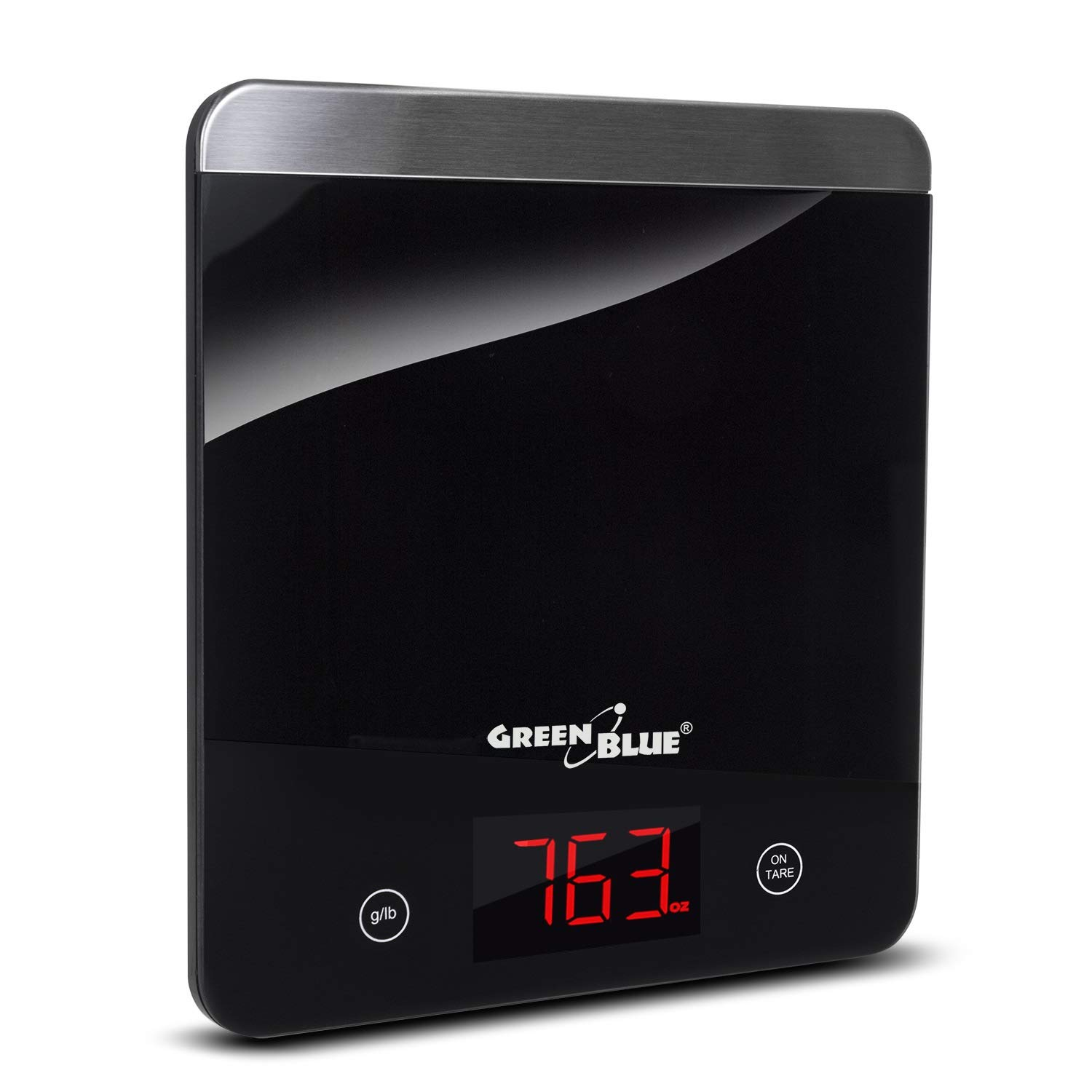 Green Blue GB171 Digital Kitchen Scale LED Display Digital Scale Electronic Scale up to 5Kg Min 1G Tare Function (Black) image number 2