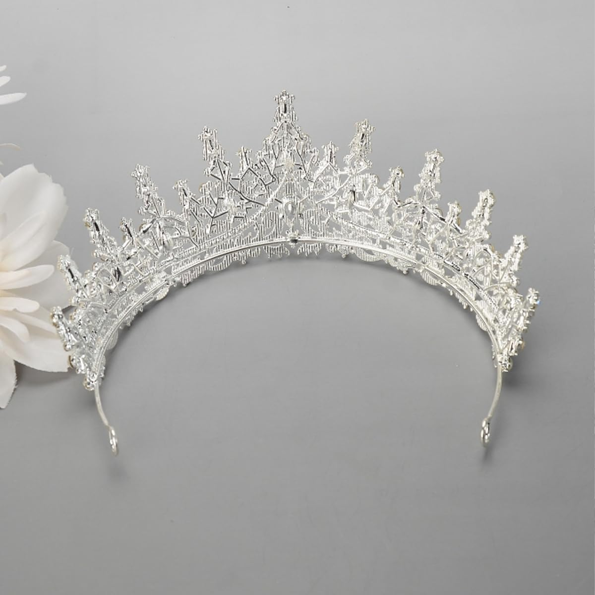 AIMALL Luxury Bridal Crown, Full Diamond Crystal Headband, 5.9 Inches Wide, Available in 6 Colors, Perfect for Weddings and Special Occasions image number 5