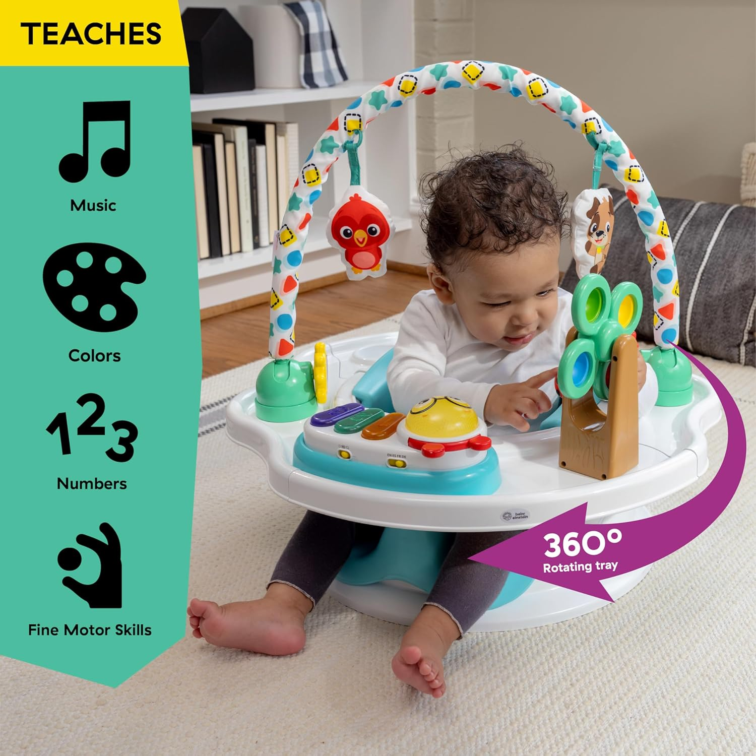Baby Einstein Superseat Touch of Tunes 3-In-1 Activity Seat, with Music & Lights, Ages 6 Months and Up