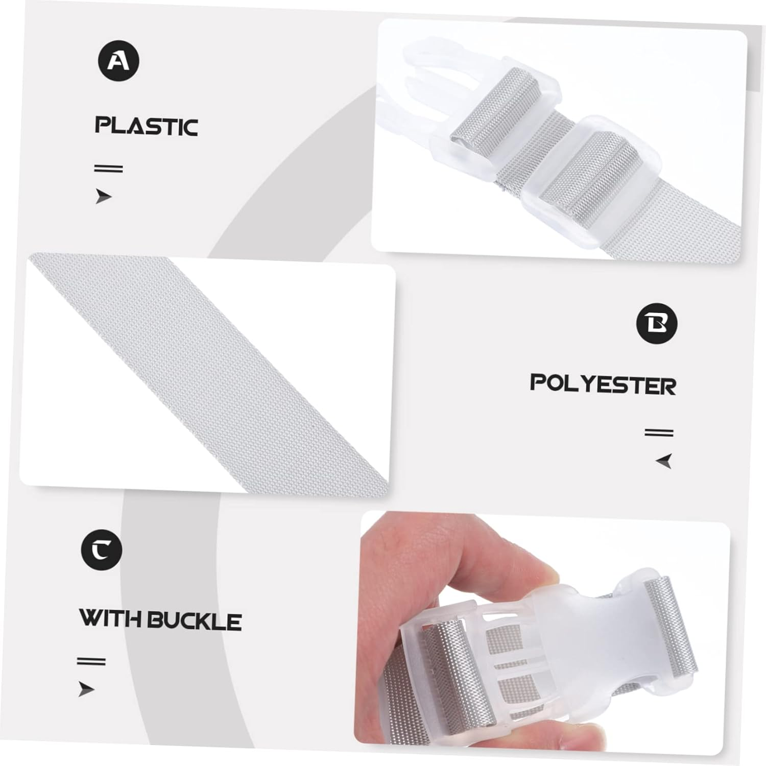 PACKOVE 4Pcs Luggage Straps Buckle Adjustable Travel Backpack Accessories for Suitcase Bag Camping image number 3