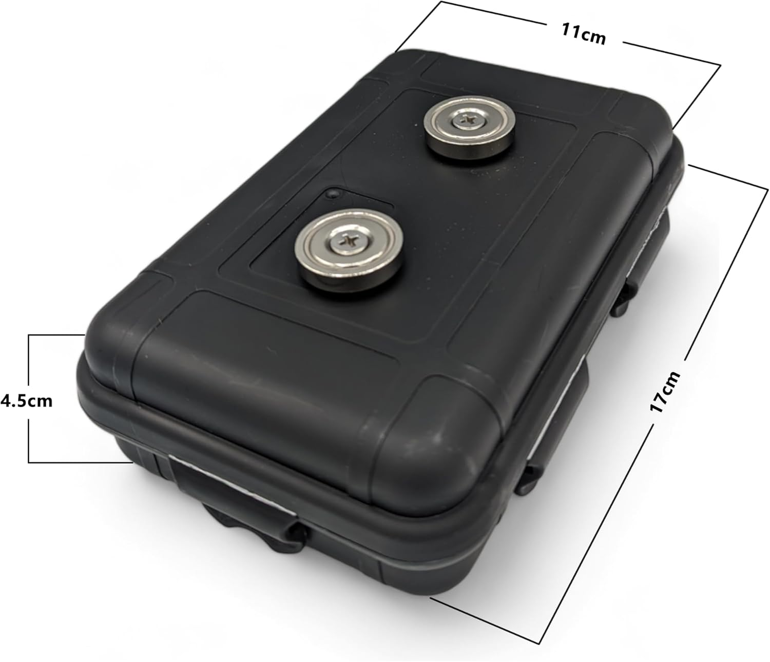 Durable and Strong Magnetic Stash Safe Box, Hidden Car Underbody Storage for Keys, Valuables, Cash (Black, Medium) image number 1