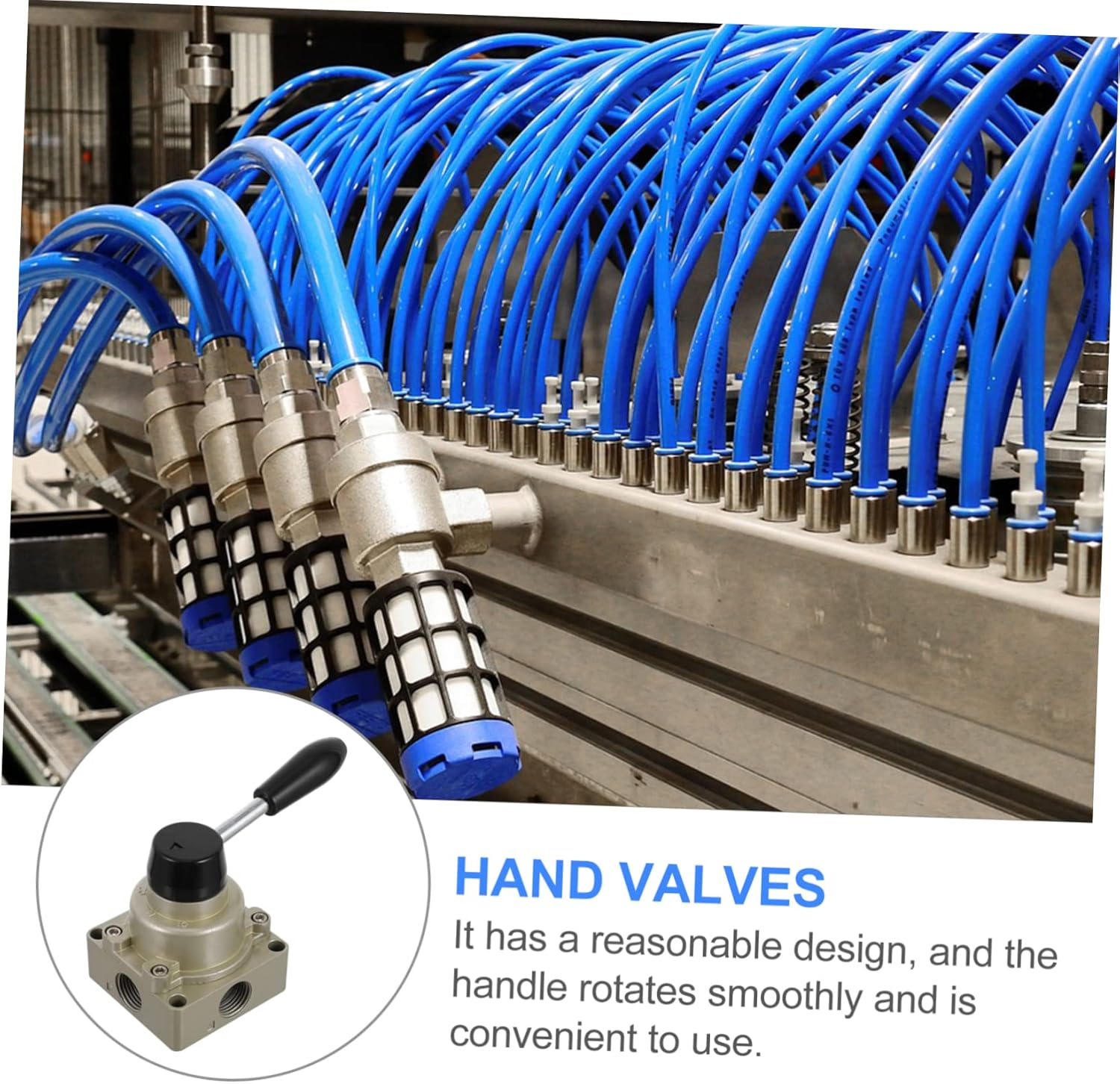 Air Control Handle Pneumatic Valve Ways Lever Valves for Air Flow Control Hand Use in Industrial Applications