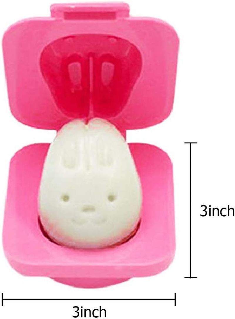 Yunko 6Pcs Egg Rice Mold Hard Boiled Egg Mold Fish Car Heart Shape Onigiri Molds Rice Ball Maker, Fondant Cake Pop Decorating Tool Fun Cookery Kitchen Gadgets image number 3