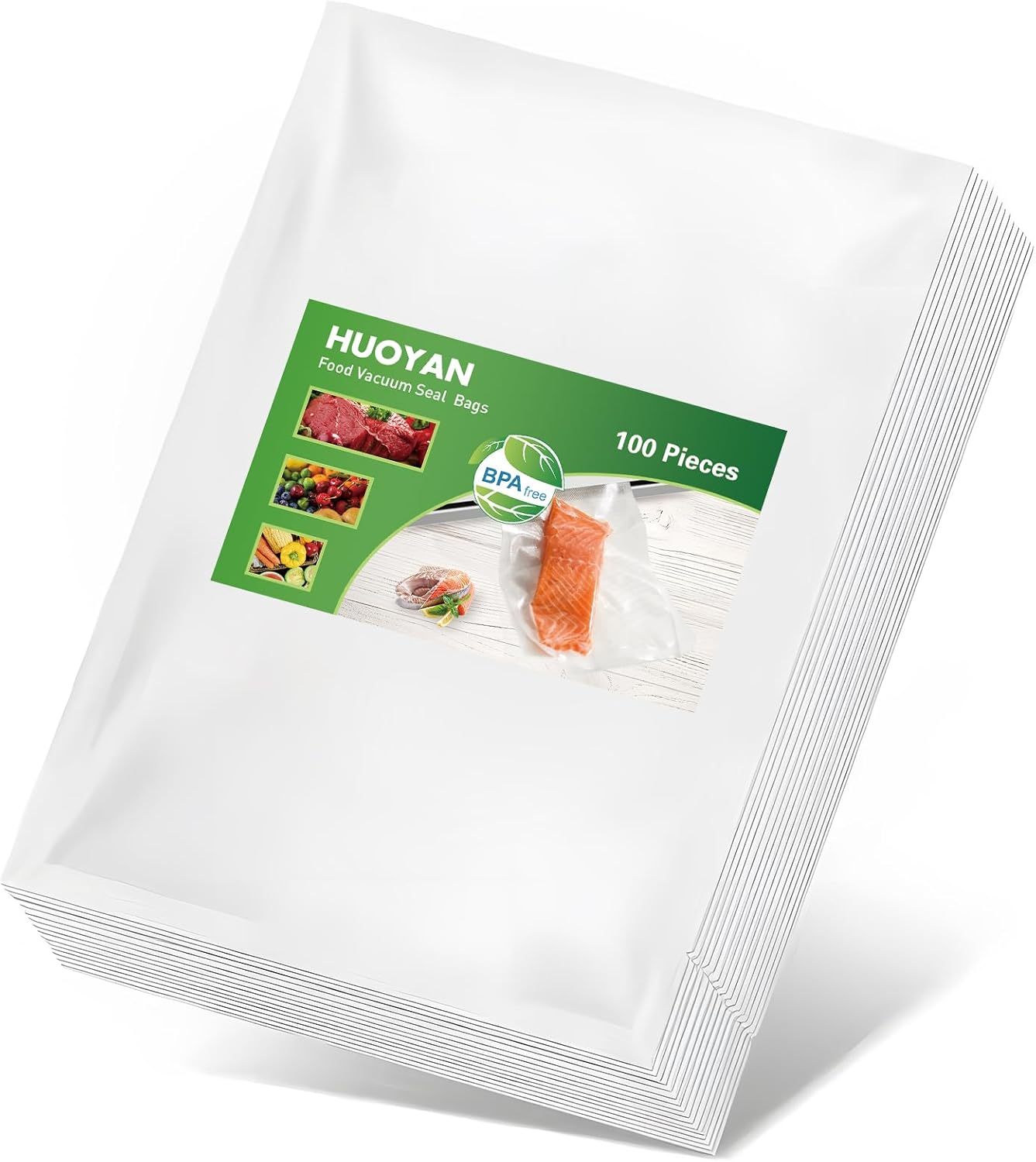 15X25Cm Vacuum Food Preservation Bag 100PCS Vacuum Sealer Bags Transparent Food Packaging Bag Vacuum Seal Freezer Bags Compatible with All Vacuum Machines Precut Bags ﻿ image number 6