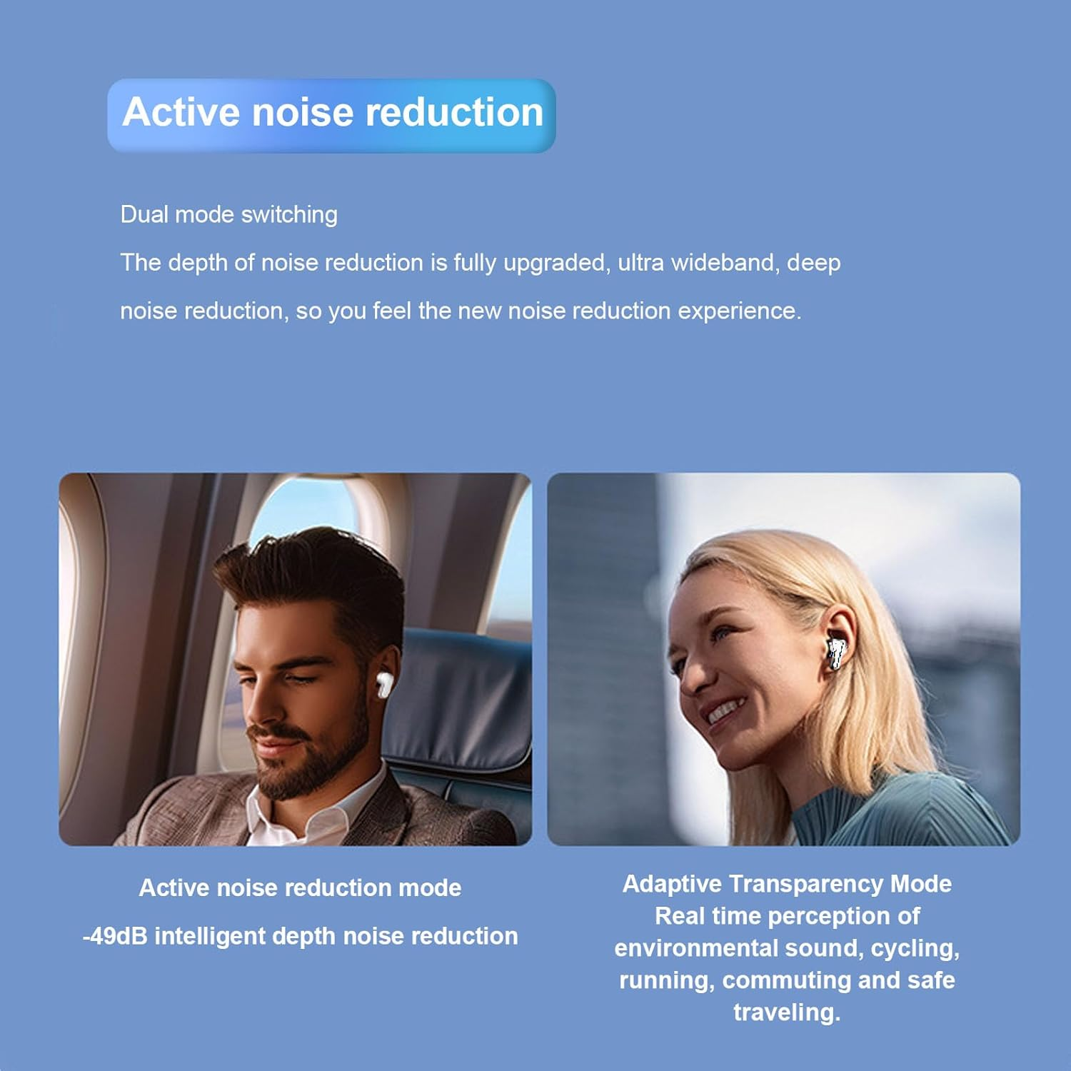 Luocute Language Translator Earbuds, Real Time Translation Earbuds, 144 Languages 5.4 Hifi with Color Screen Charging Case, Offers 6 Hours Play Time and 30 Hours Standby Time. (White)