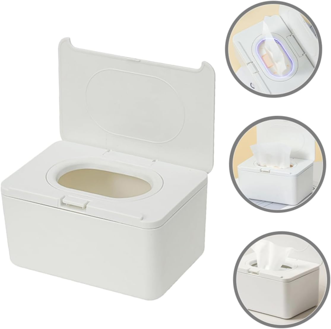 MAGICLULU Wipes Dispenser Plastic Wipe Holder Tissue Container Modern Style Tissue Box Bathroom Storage Organisation image number 6