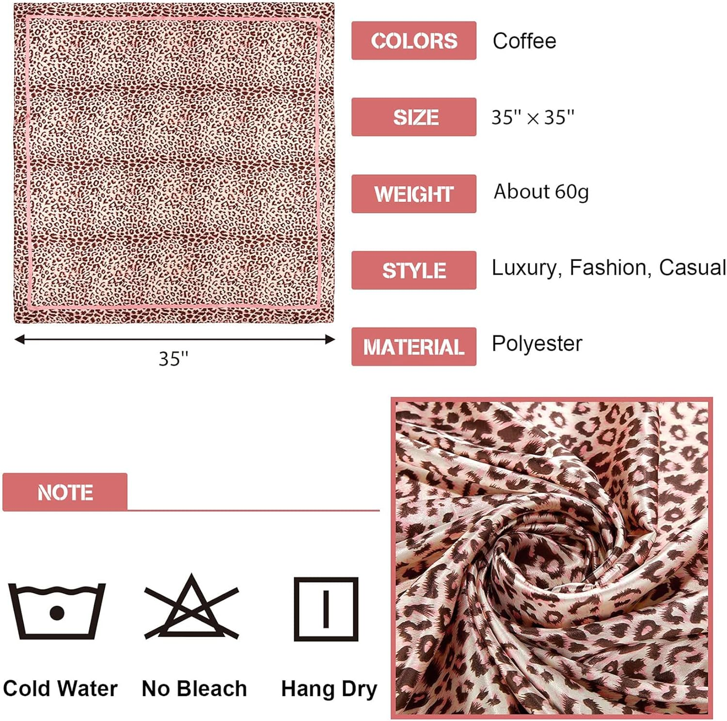 4PCS Head Scarf for Women Satin Headband Scarves Silk Feeling Scarf Boho Headwear Vintage Bandanas for Sleeping Dress Up image number 6