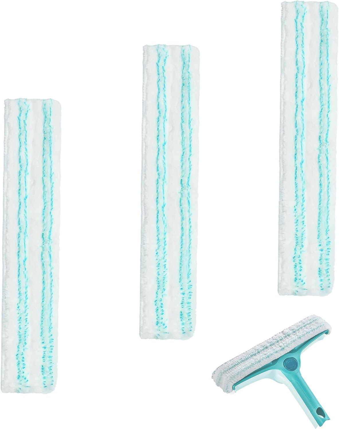 Gifcomda 3 Replacement Covers for Leifheit Window Wiper L - Microfibre Replacement Covers with Fastening, Easy Fit, Highly Absorbent, Best Glass Cleaning image number 2