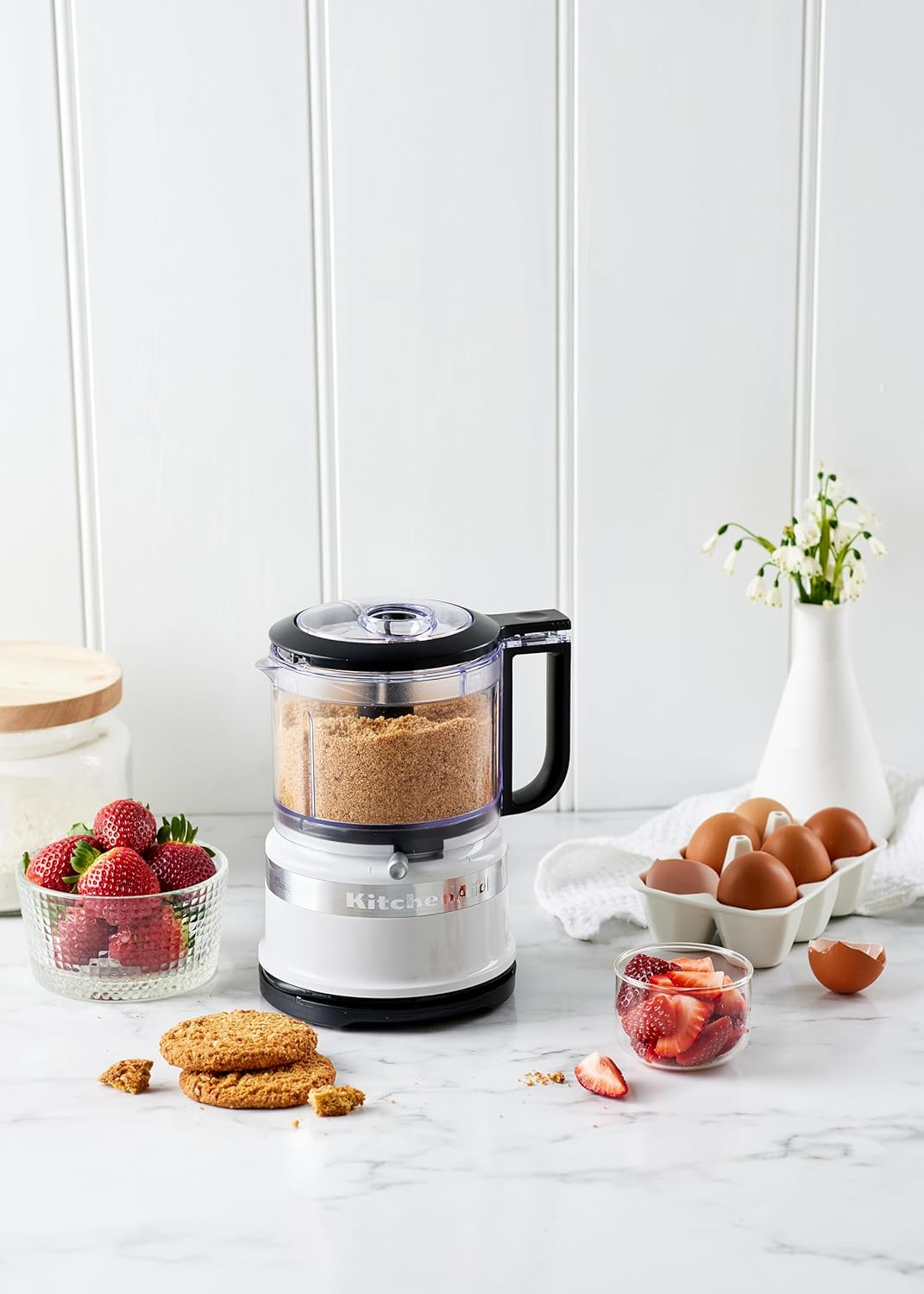 Kitchenaid 3.5 Cup Mini Food Chopper - White 5KFC3516AWH - Contour Silver image number 2