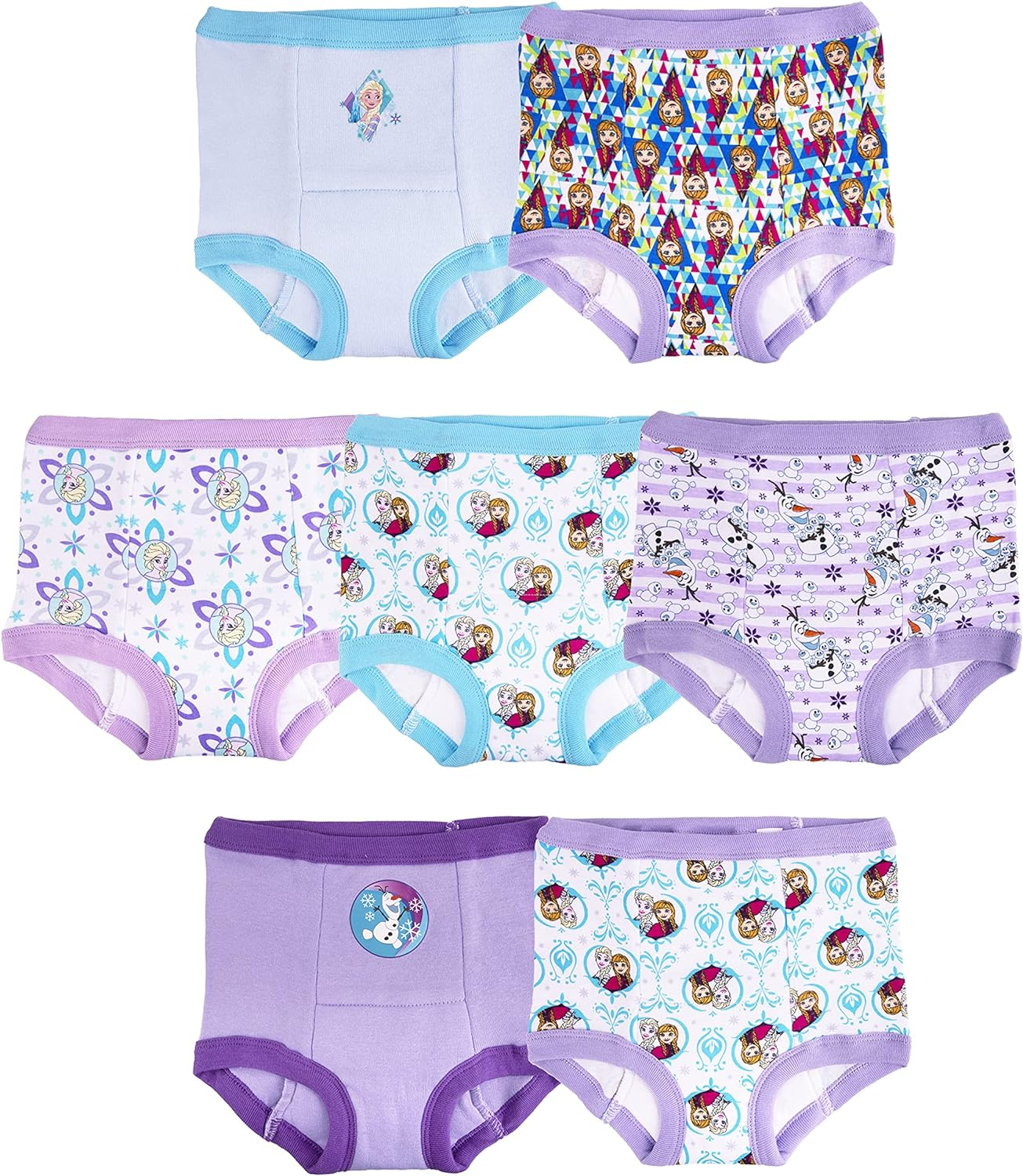 Disney Frozen Toddler Girls 7-Pk Potty Training Pants with Success Tracking Chart and Stickers Sizes 2T, 3T, 4T image number 3