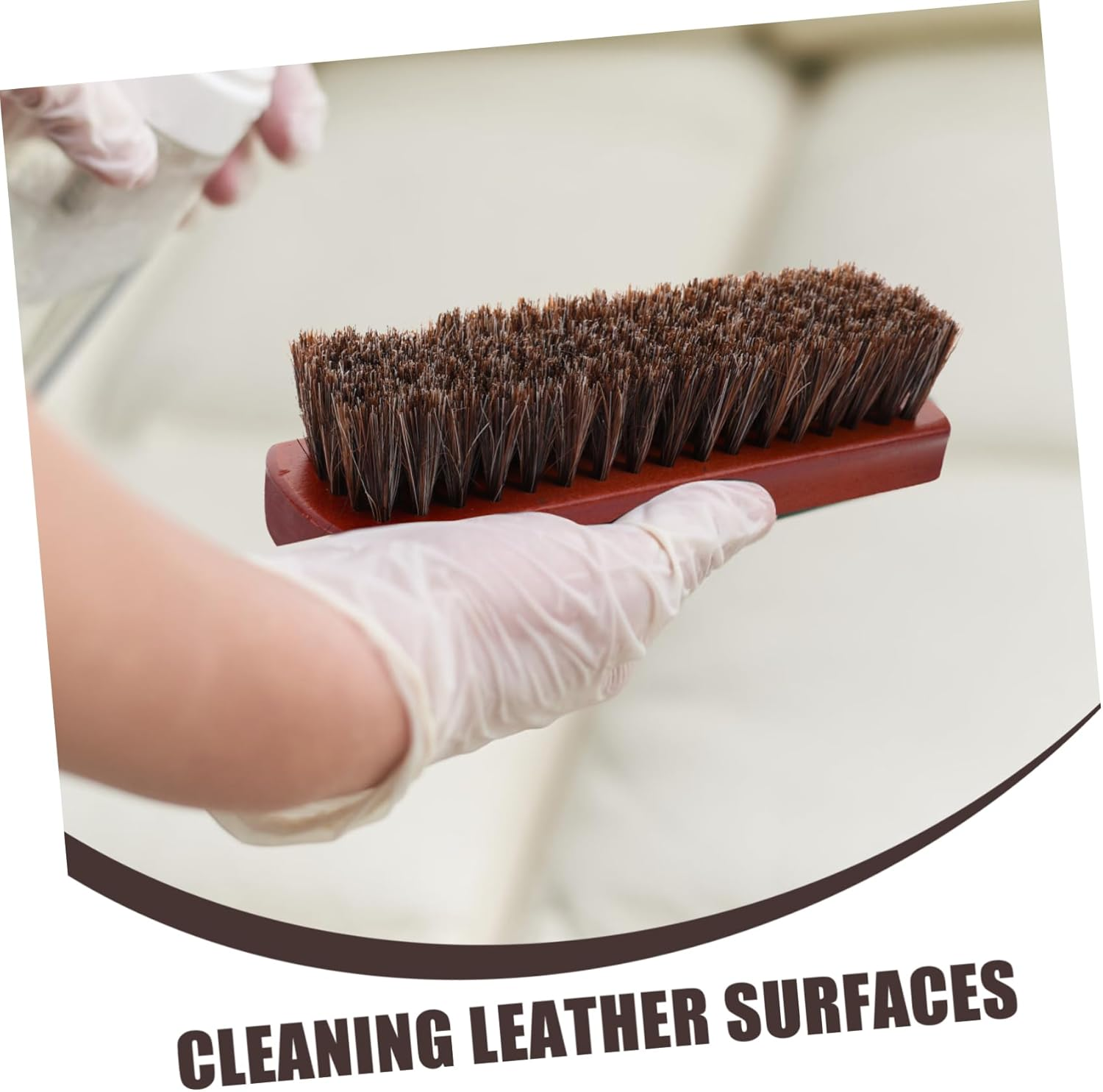 VALICLUD Care Brush Set Saddle Soap Brush for Shoe Polishing Horsehair Brush for Leather Cleaning image number 5