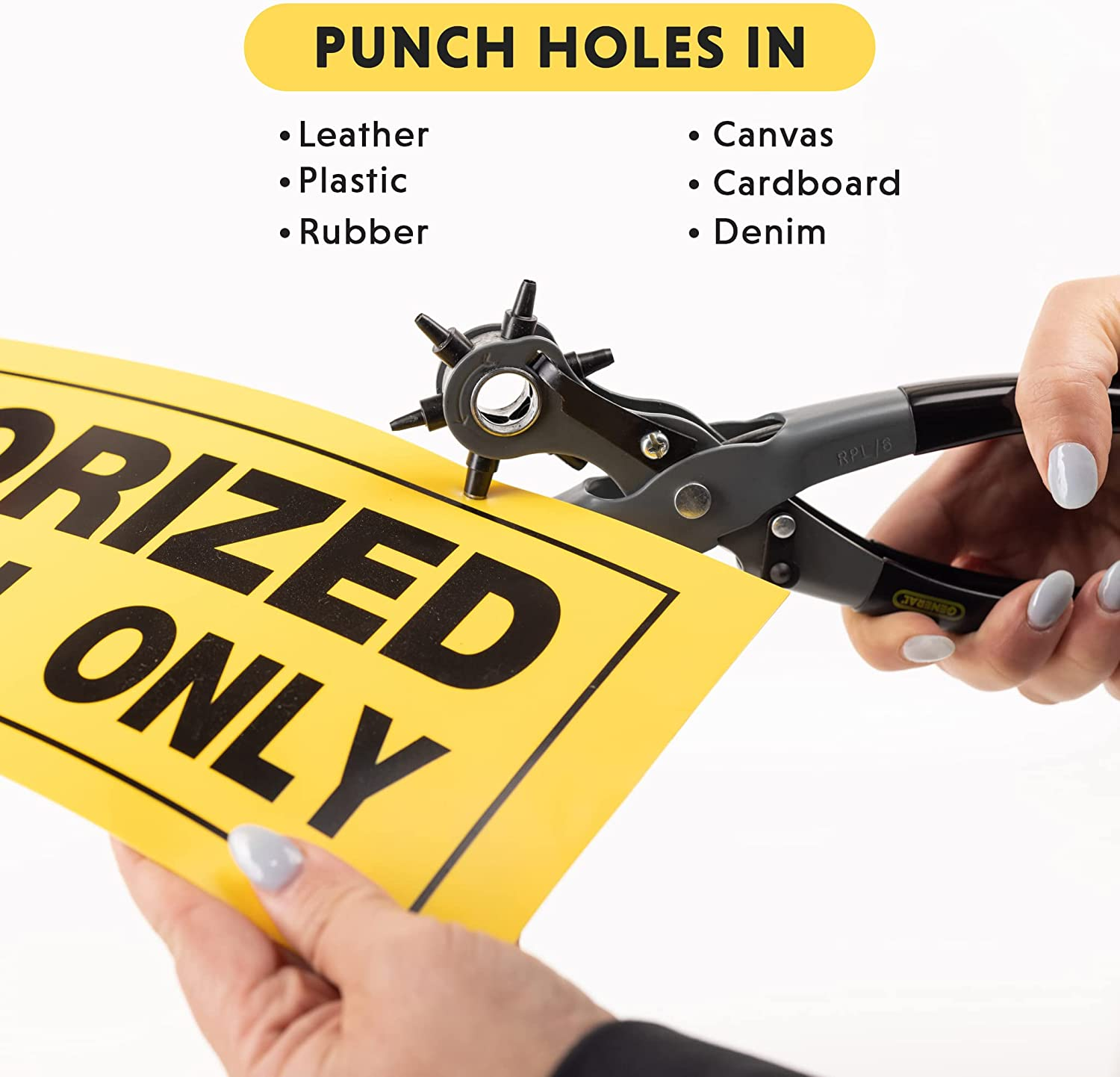 General Tools 72 Leather Hole Punch Tool, 5/64 Inch to 3/16 Inch image number 2