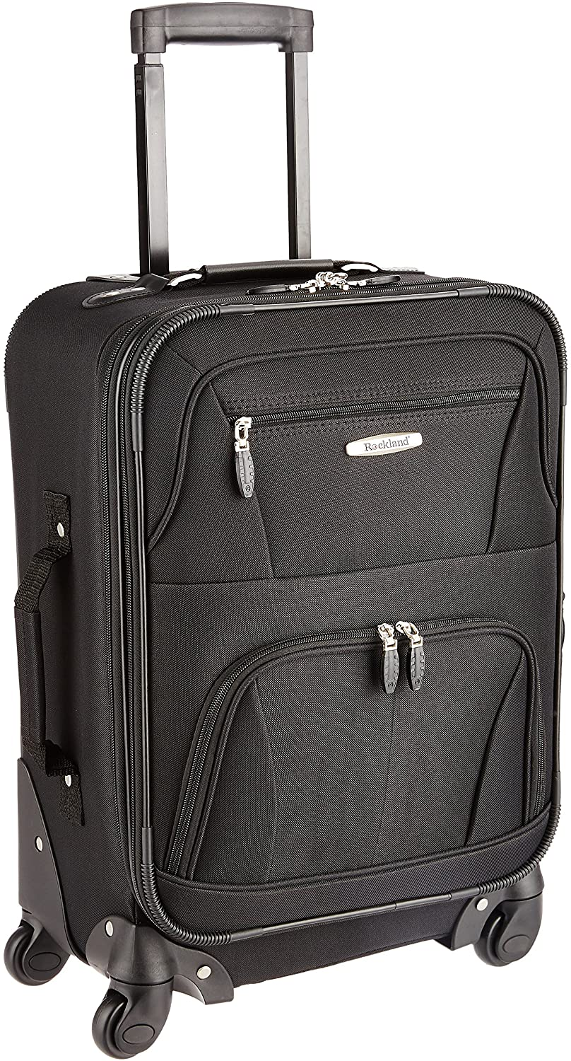 Rockland Pasadena Softside Spinner Wheel Luggage, Blue, Carry-On 20-Inch, Pasadena Softside Spinner Wheel Luggage