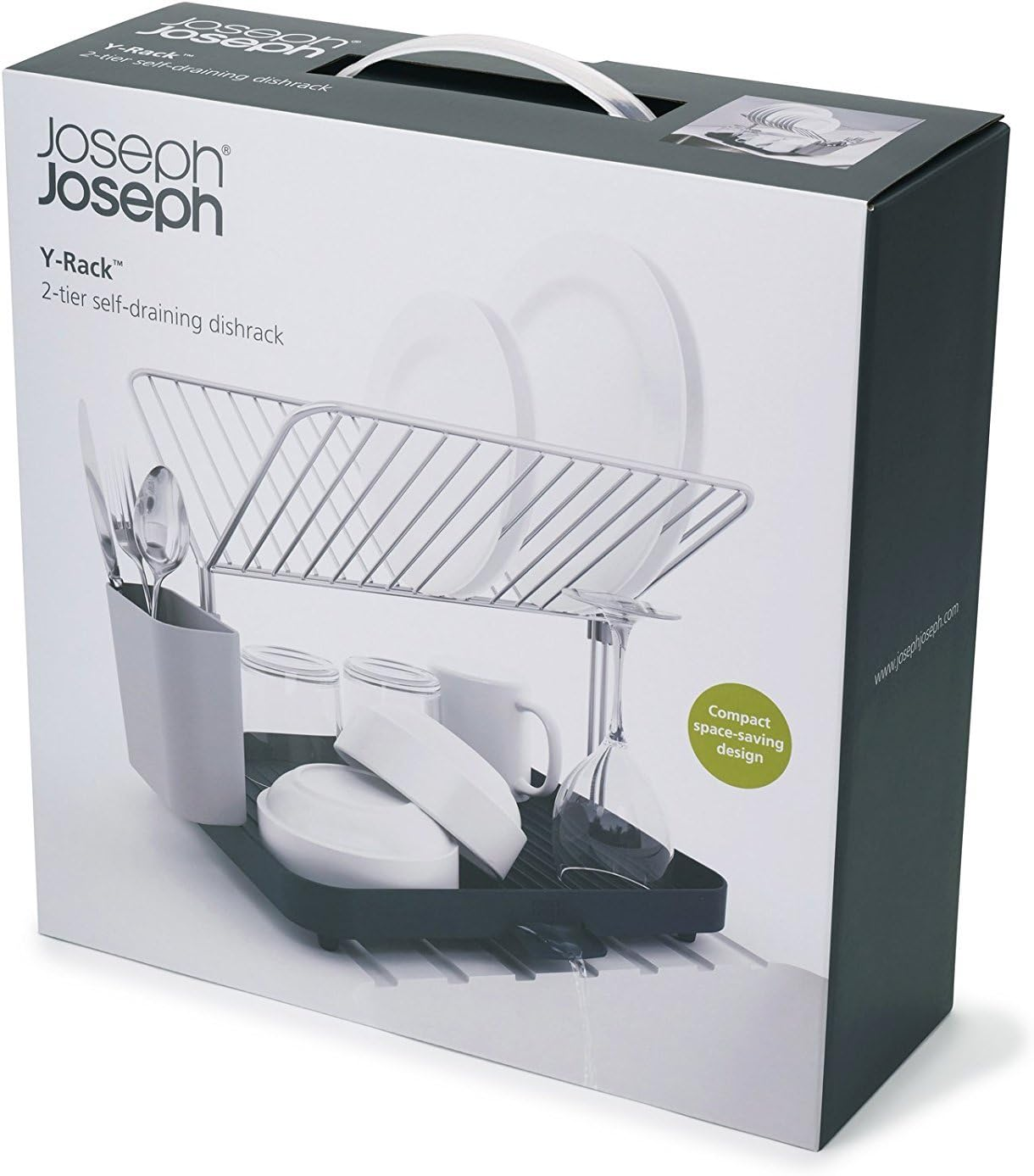 Joseph Joseph Y-Rack 2-Tier Dish Drainer - Grey image number 3