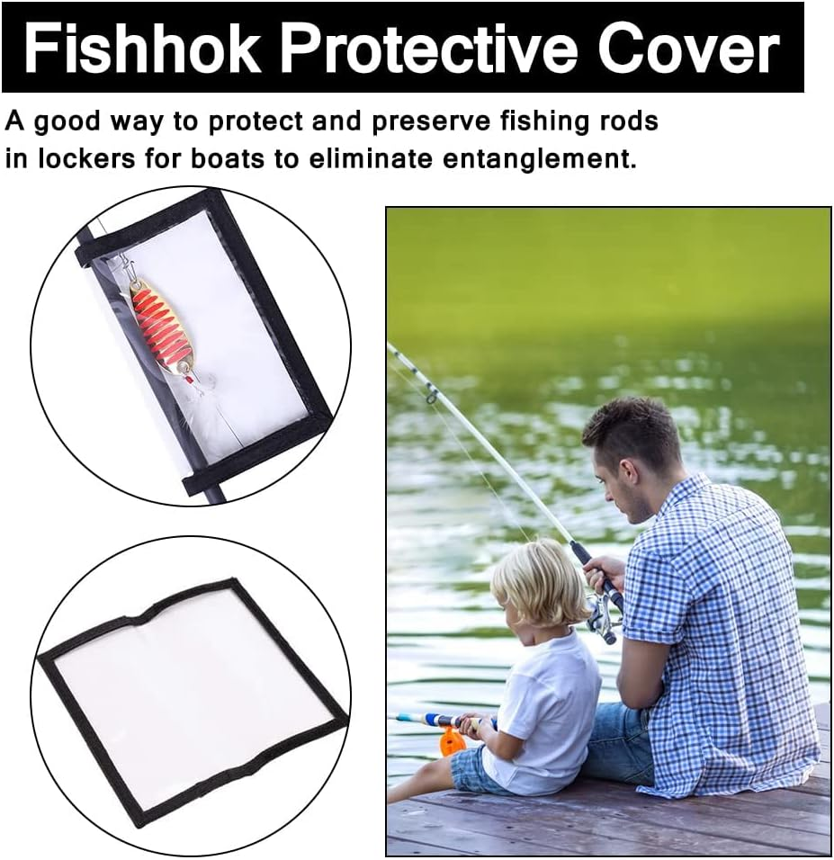 Jingfei 6Pcs Fishing Lure Wraps, Clear PVC Lure Covers Keeps Fishing Safe, Fishing Bait Cover See Lures,Fishing Covers image number 2