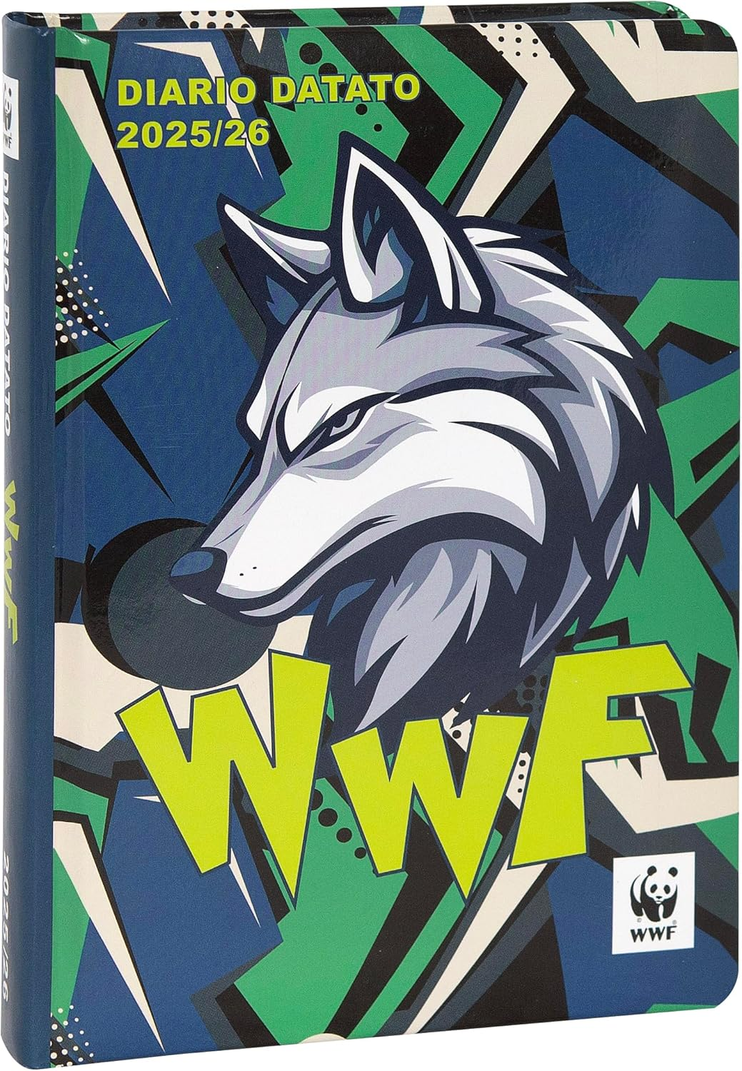WWF Academic Diary 2025-2026 Official WWF Diary 12 Months Ideal for Elementary or Middle School with Hard Cover with Leopard Photo and 352 Coloured Pages 5.1 X 7 Inches
