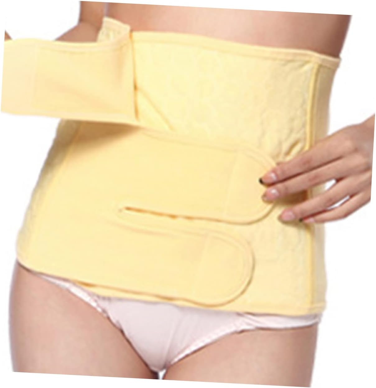 Postpartum Belly Wrap Band for Women XL Cotton Girdle Yellow Maternity Support for Cesarean Birth Comfortable and Breathable Design Easy to Use for Mothers
