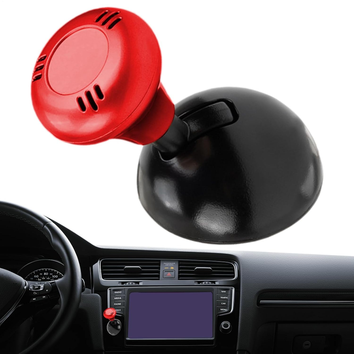 Car Push to Start Button Joystick | Cool Car Push to Stop Button Cover - Automotive Replacement Pushbutton Part for Trailer Truck Pickup Sedan Vehicle Control Use in Multiple - Red image number 6