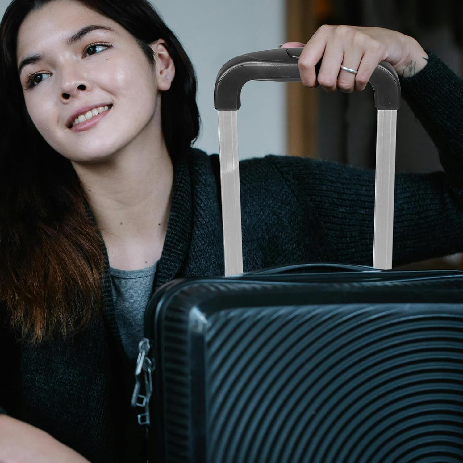 BESPORTBLE Suitcase Pull Rod Aluminium Telescopic Handle Replacement Solid Case Handle for Travel Bags Luggage Attachment for Carrying Bags Luggage Repair Parts image number 3