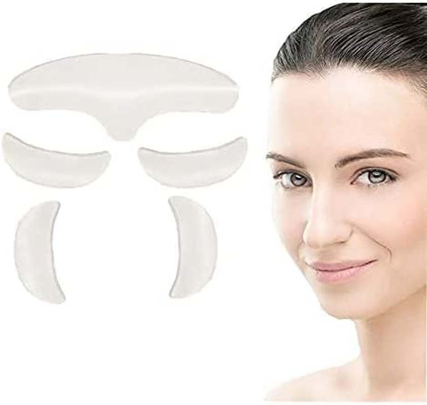 Face Wrinkle Patches,100% Medical Grade Reusable Silicone Decollete Pads for Forehead and Eye Wrinkles