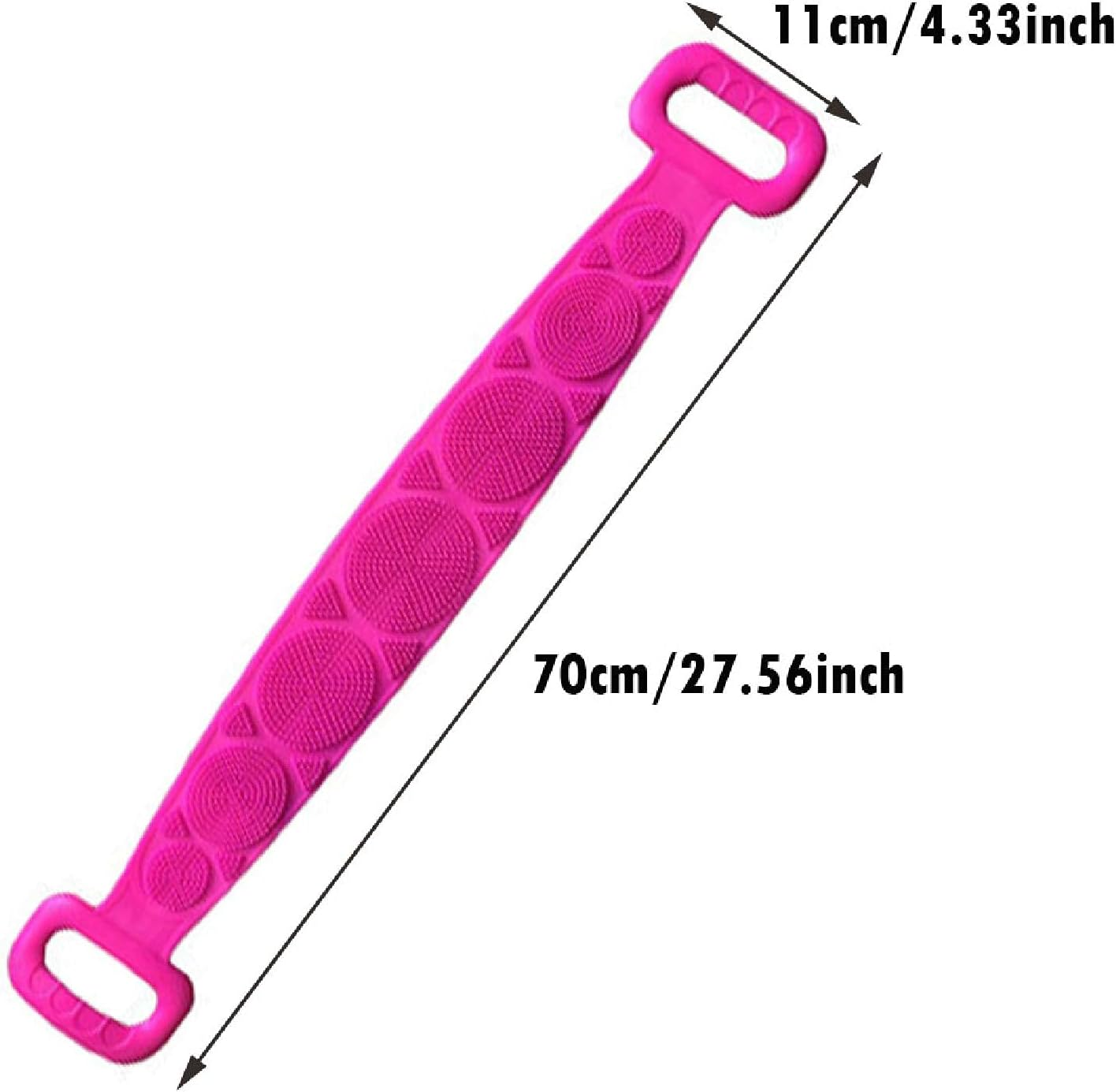 Back Scrubber Shower Brush, 70Cm Silicone Body Brush for Exfoliating, Invigorate Your Skin, Massage Experience, Bath Shower Scrubber for Men and Women 1PCS Blue image number 5