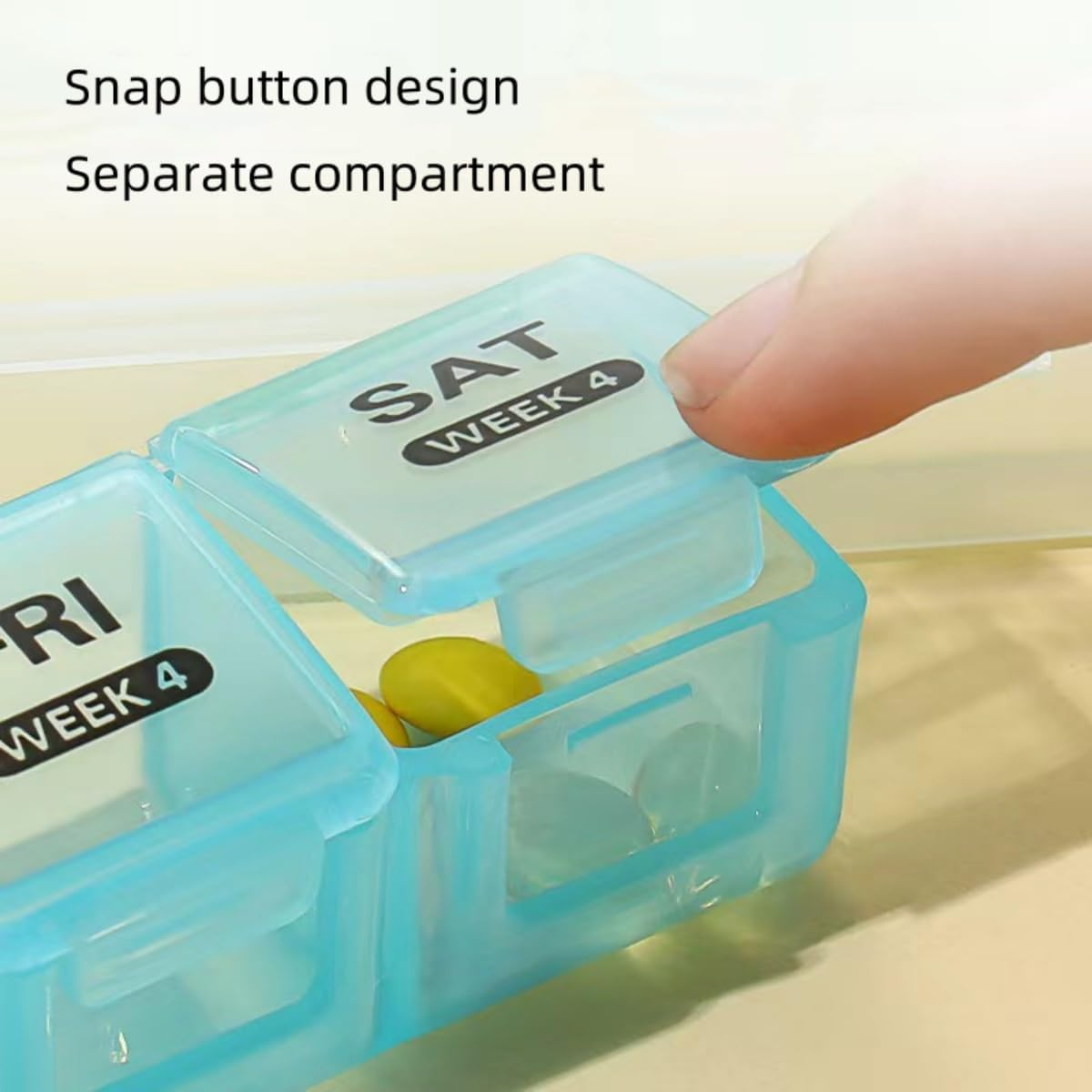 28 Compartments Large Pill Box Organisers, Portable Detachable Dustproof Pill Box, One Month Split On-The-Go Storage Large Capacity Pill Box,White&hellip;