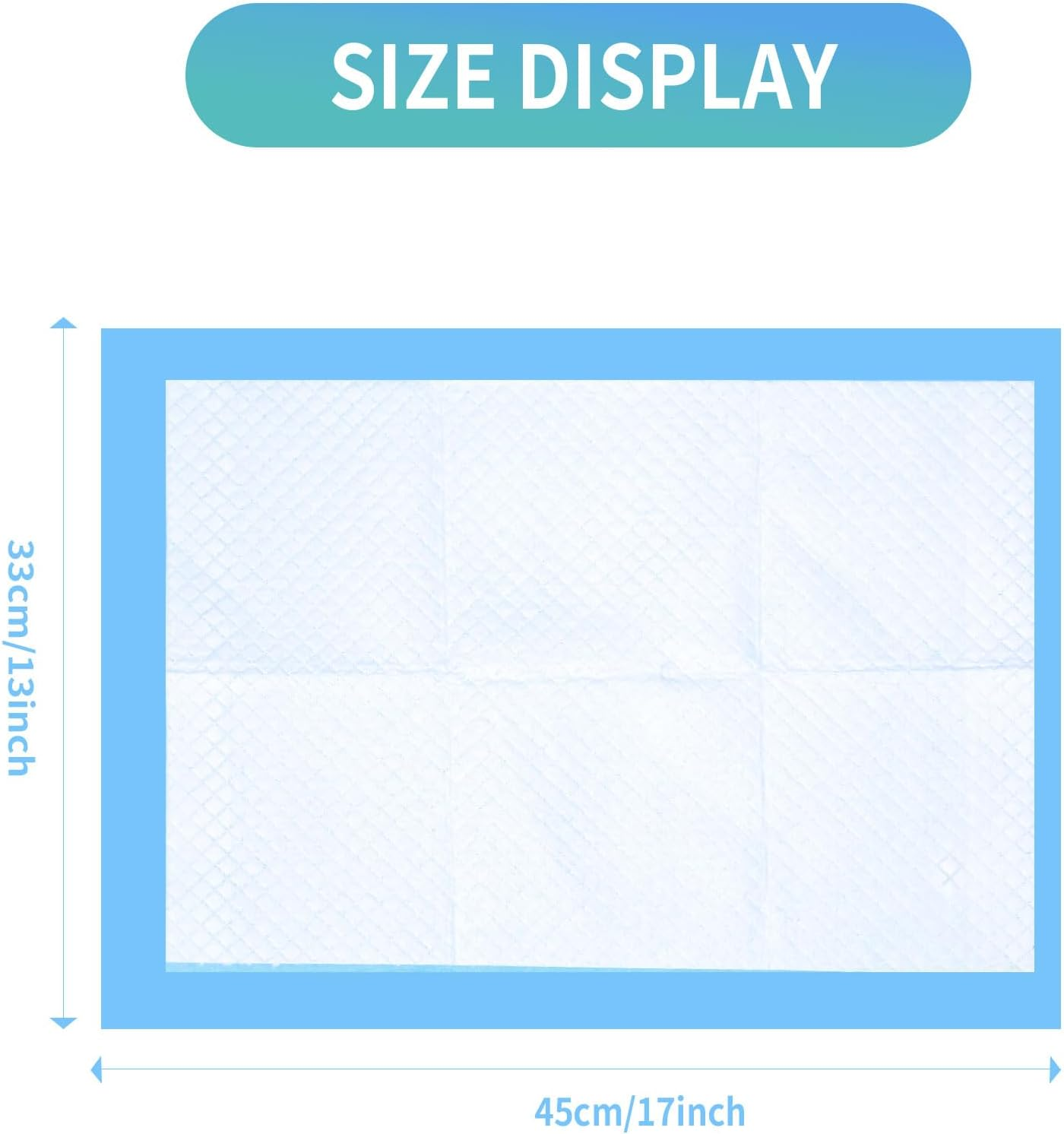 Disposable Urine Pads, Pack of 100. Baby Diaper Changing Pads with Absorbent and Leak-Proof Features. Breathable and Protective Bed Liners. Expand Size: 43Cm*33Cm image number 4