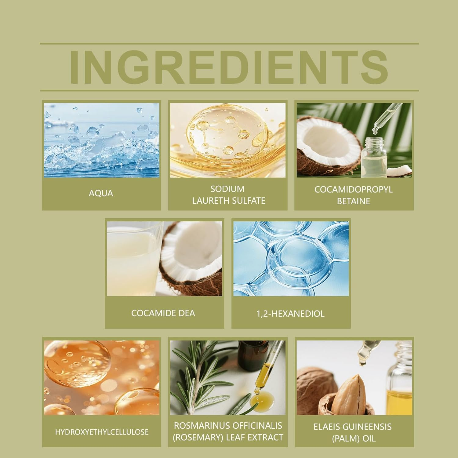 Rosemary Shampoo for Deep Nourishment &ndash; Strengthening Hair Cleanser for Healthier, Shinier & Fuller-Looking Hair &ndash; Gentle Scalp Care & Daily Refreshing Cleanse (3Pcs) image number 1