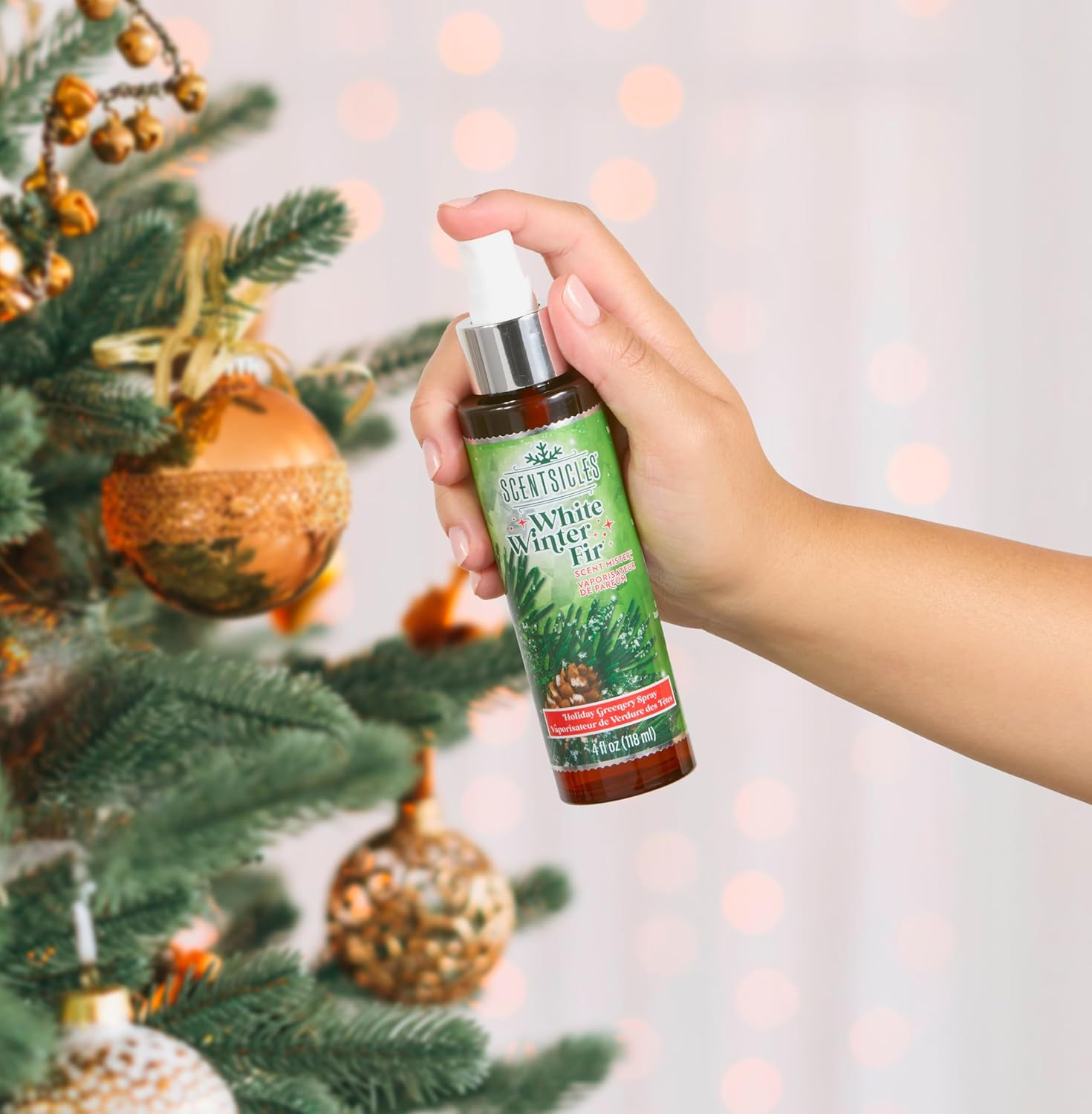 Scentsicles White Winter Fir Scented Christmas Tree Ornaments - 1 Bottle (6 Sticks Total) and 1 Bottle Scent Mister Spray (4 Oz) Multi Pack image number 3