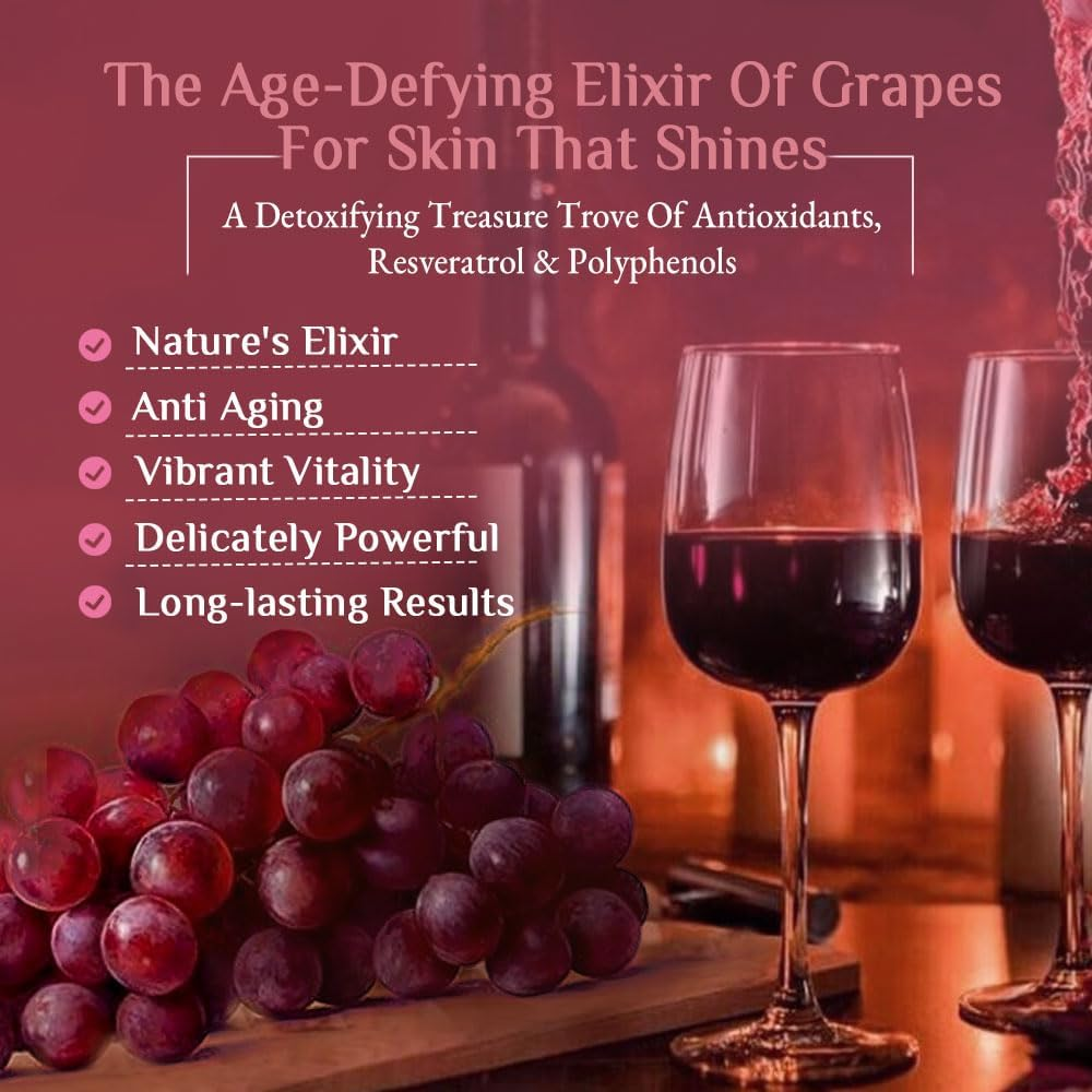 Richfeel Wine Facial Kit for Glowing Skin, Removes Wrinkle, Dark Spots, Reduces & Hyperpigmentation | 30 G