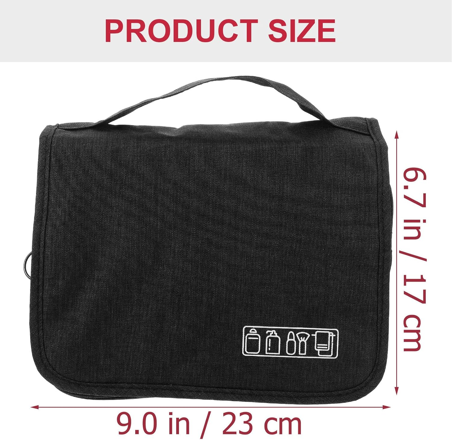 ASAKKURA Large Capacity Hanging Hook Toiletries Bag Travel Cosmetic Makeup Organizer Portable Wash Bag with Multiple Pockets for Men and Women image number 5
