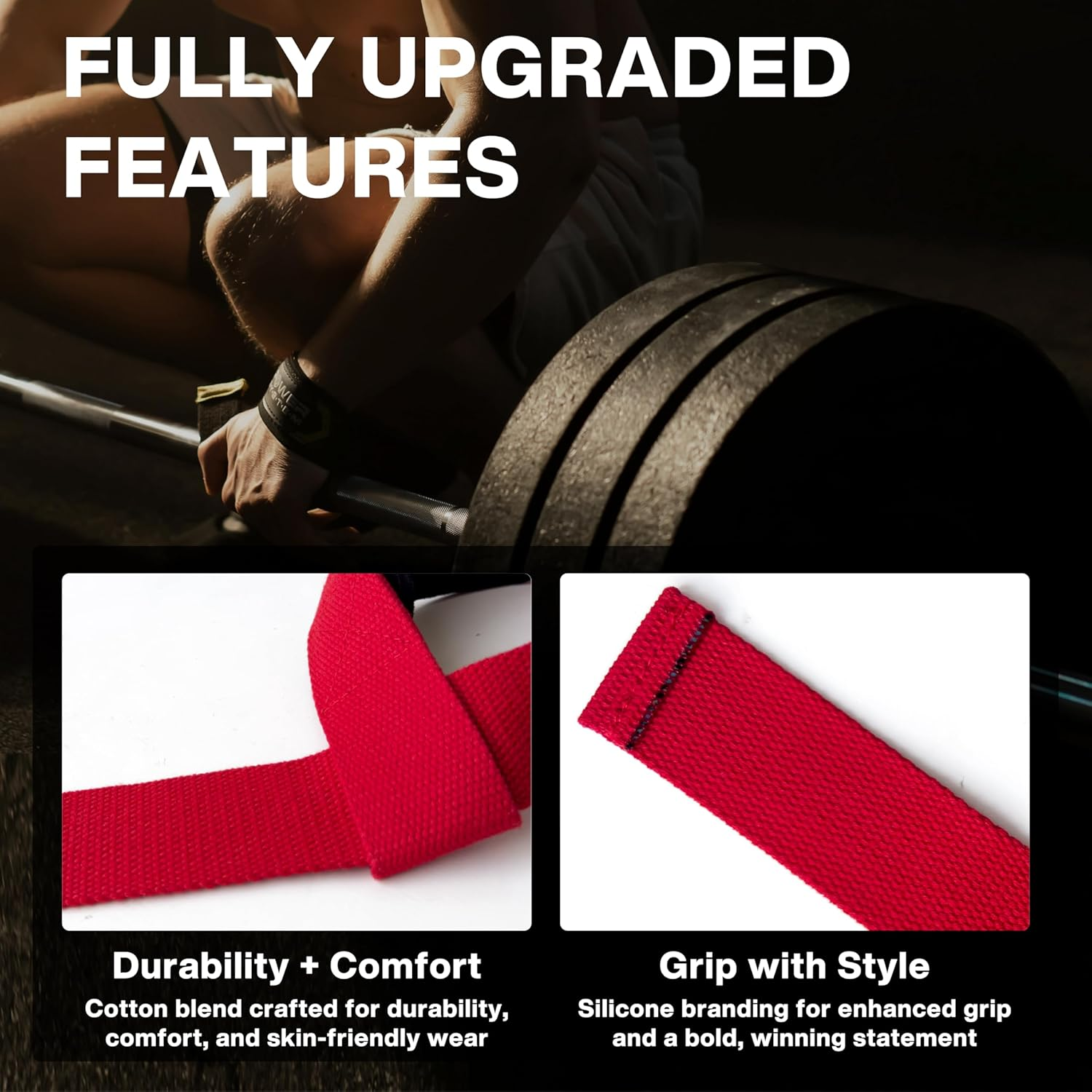 METEOR Weightlifting Straps for Grip and Stability, 60Cm Cotton Blelnd Wrist Straps, Lifting Straps, Weight Straps with Soft Padding for Deadlifts, Powerlifting, and Gym Workouts - Mint-1 Pair image number 6