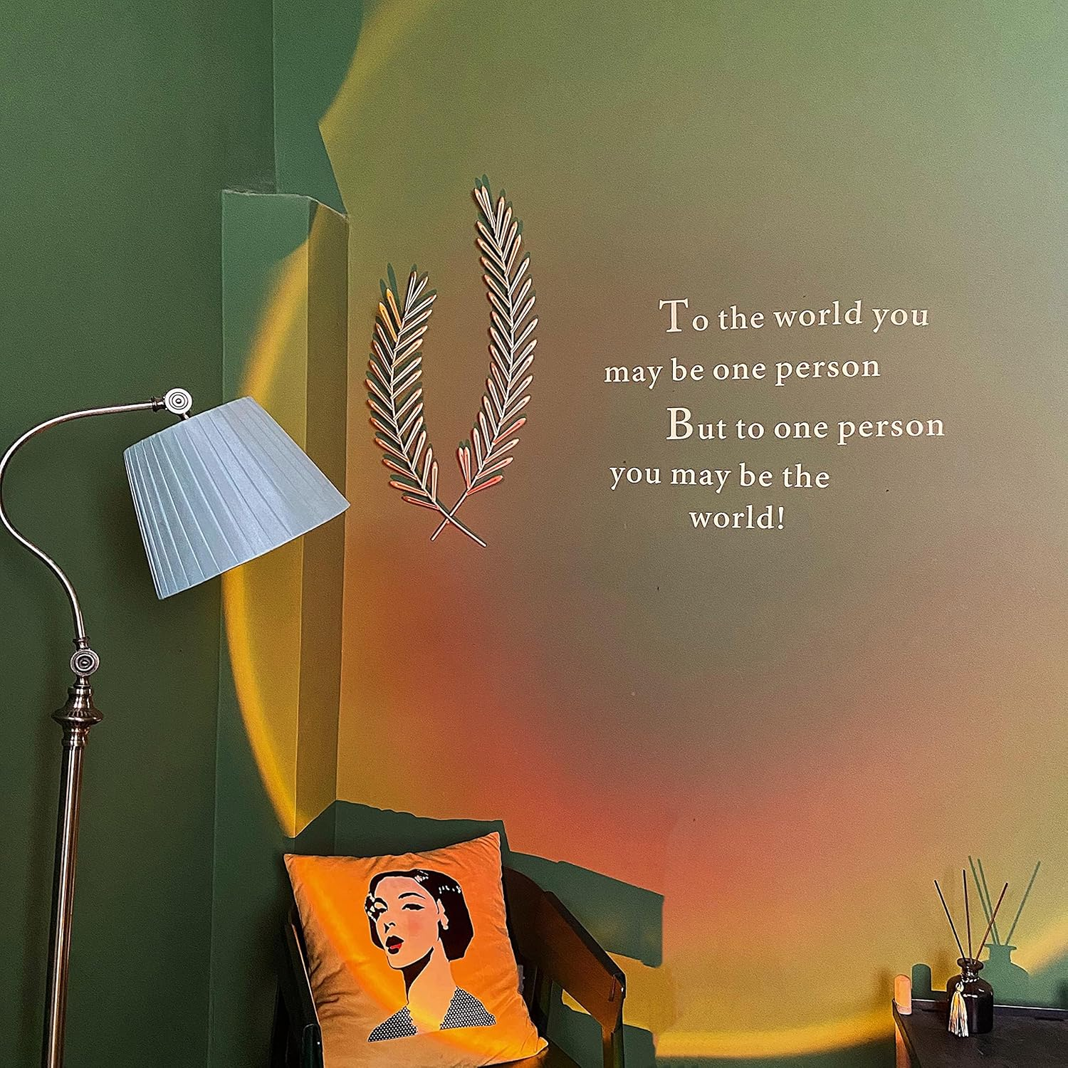 CORATED Sunset Lamp, Projector Sunset Light 180 Degree Rotation Projection LED Night Light for Photography, Selfie, Home and Bedroom Decor (Sunset Red) image number 6